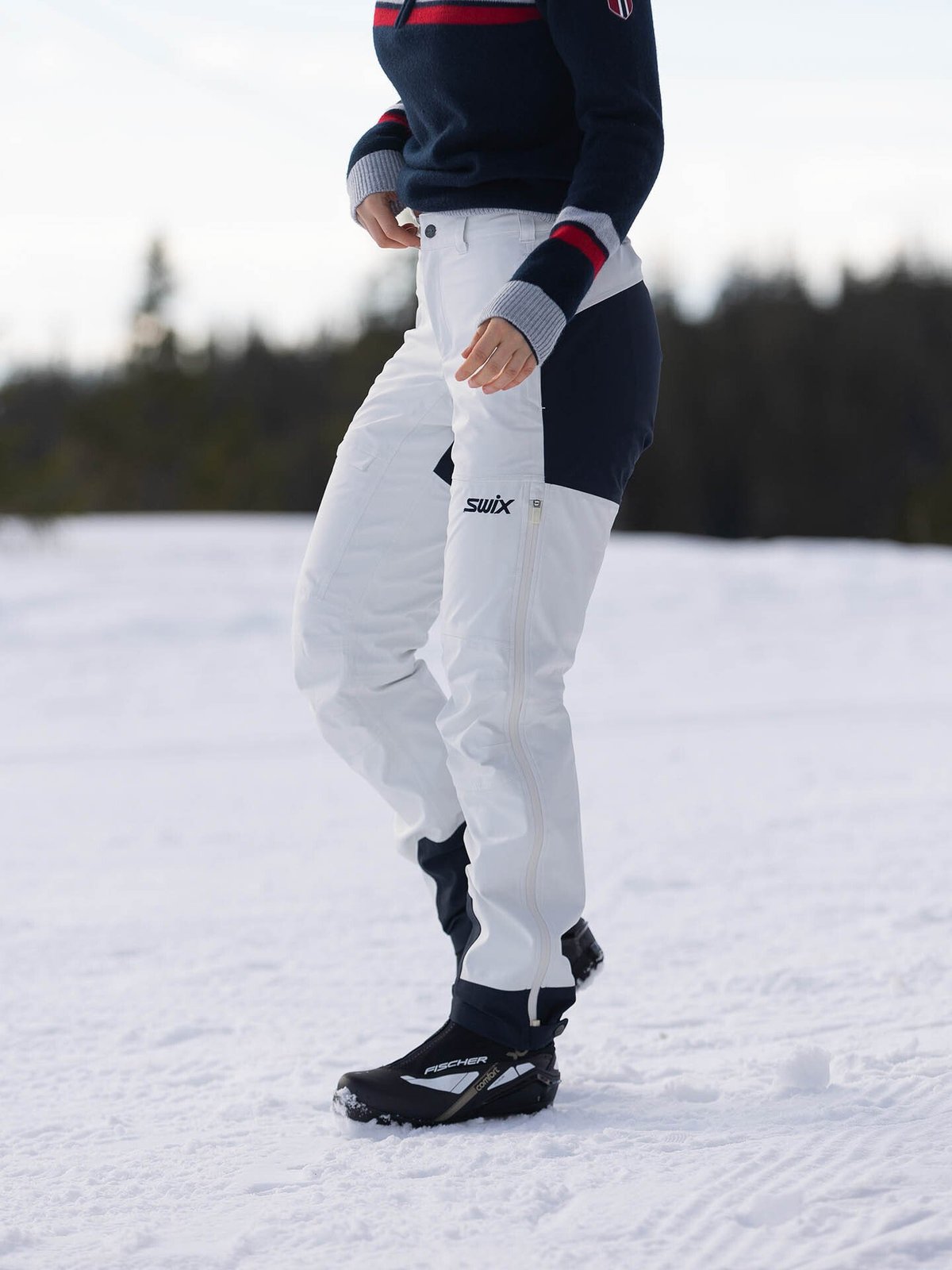 Swix Blizzard Pants Snow White/ Dark Navy