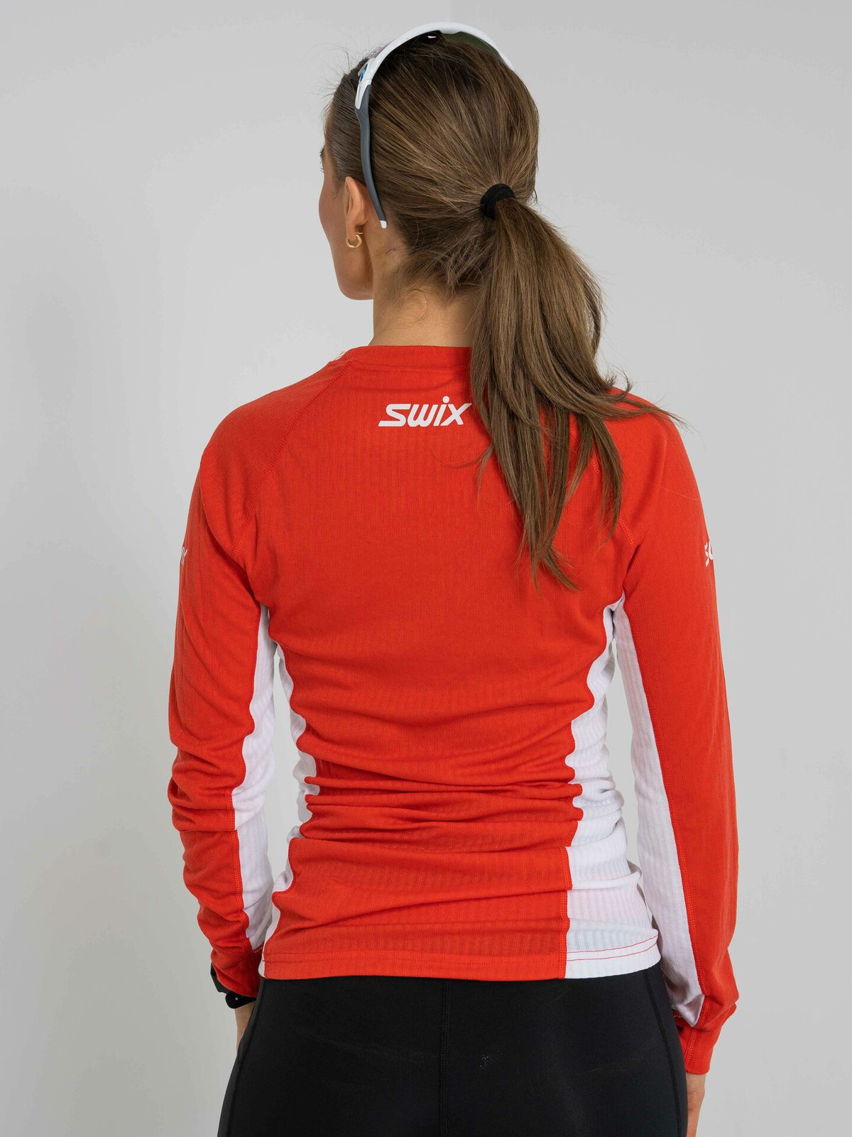 Swix RaceX Bodywear Long Sleeve Cayenne/Bright White