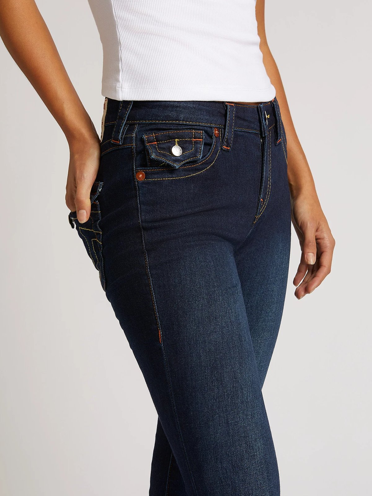 True Religion Becca Mid Rise Boot Cut Flap Muddy Waters