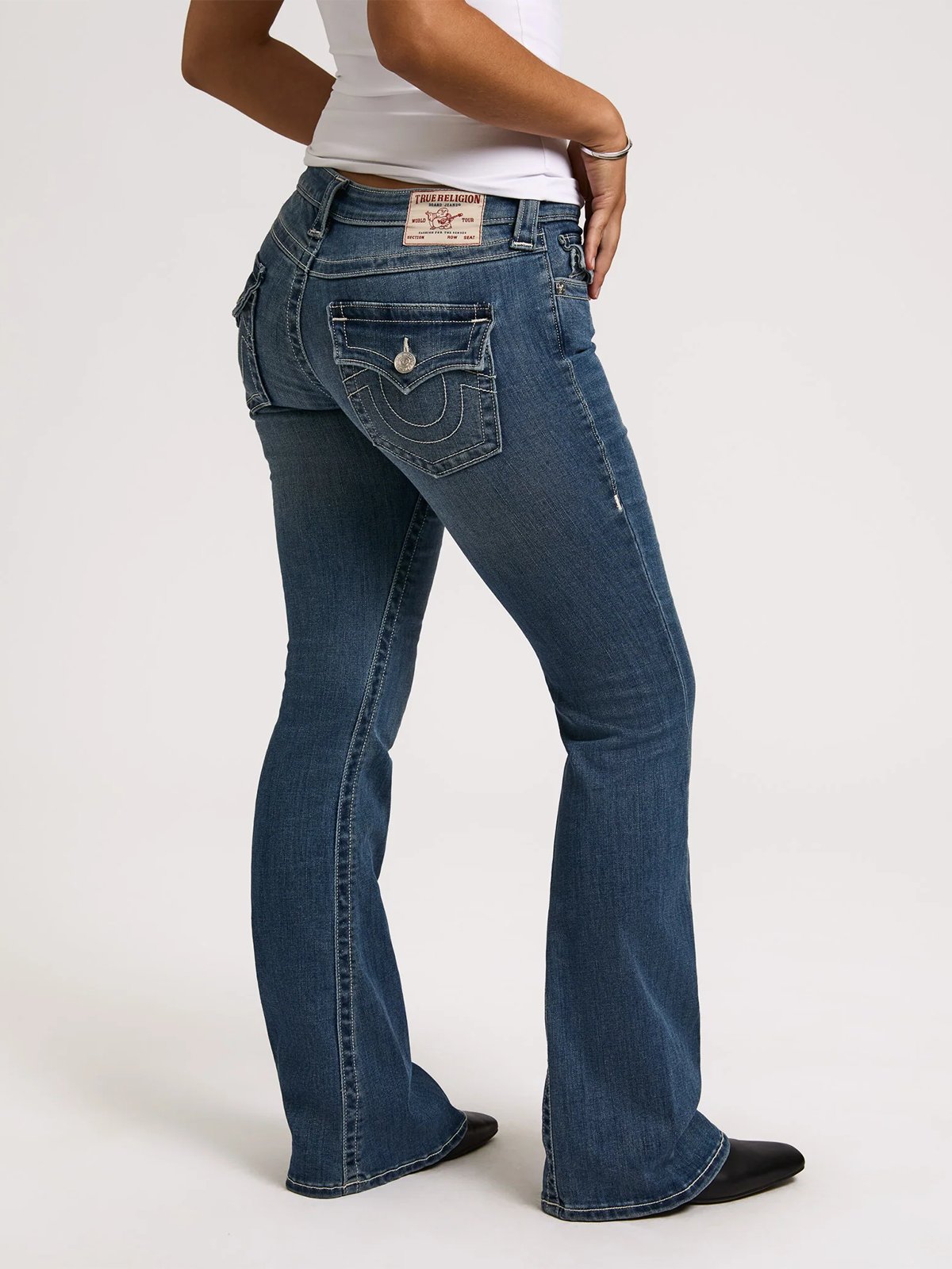 True Religion Joey Low Rise Flare Flap Arabella 2.0