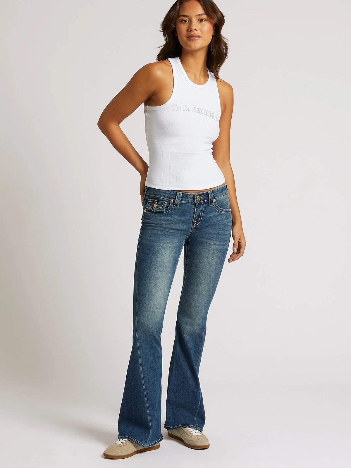 True Religion Joey Low Rise Flare Arabella