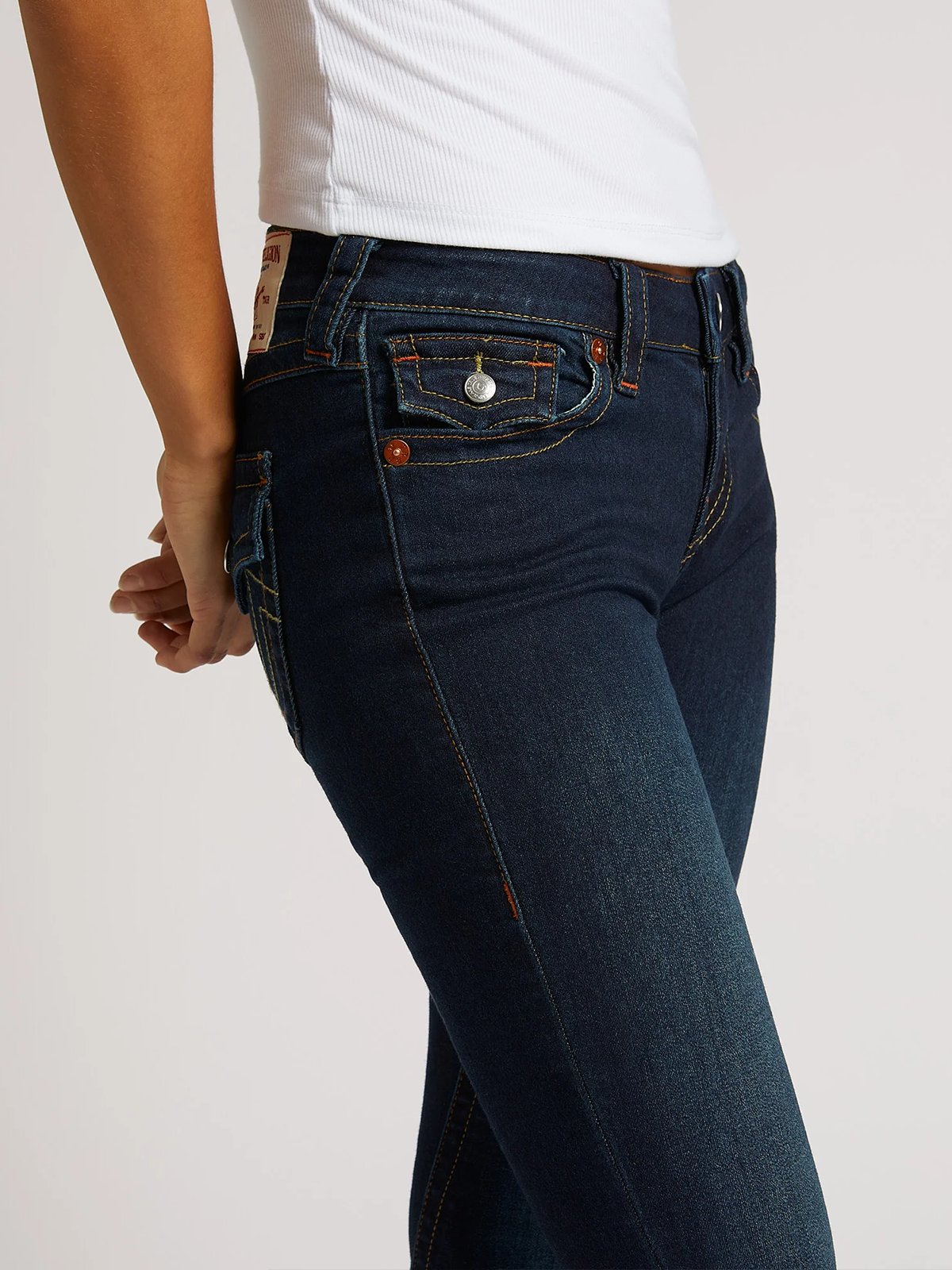 True Religion Joey Low Rise Flare Muddy Waters