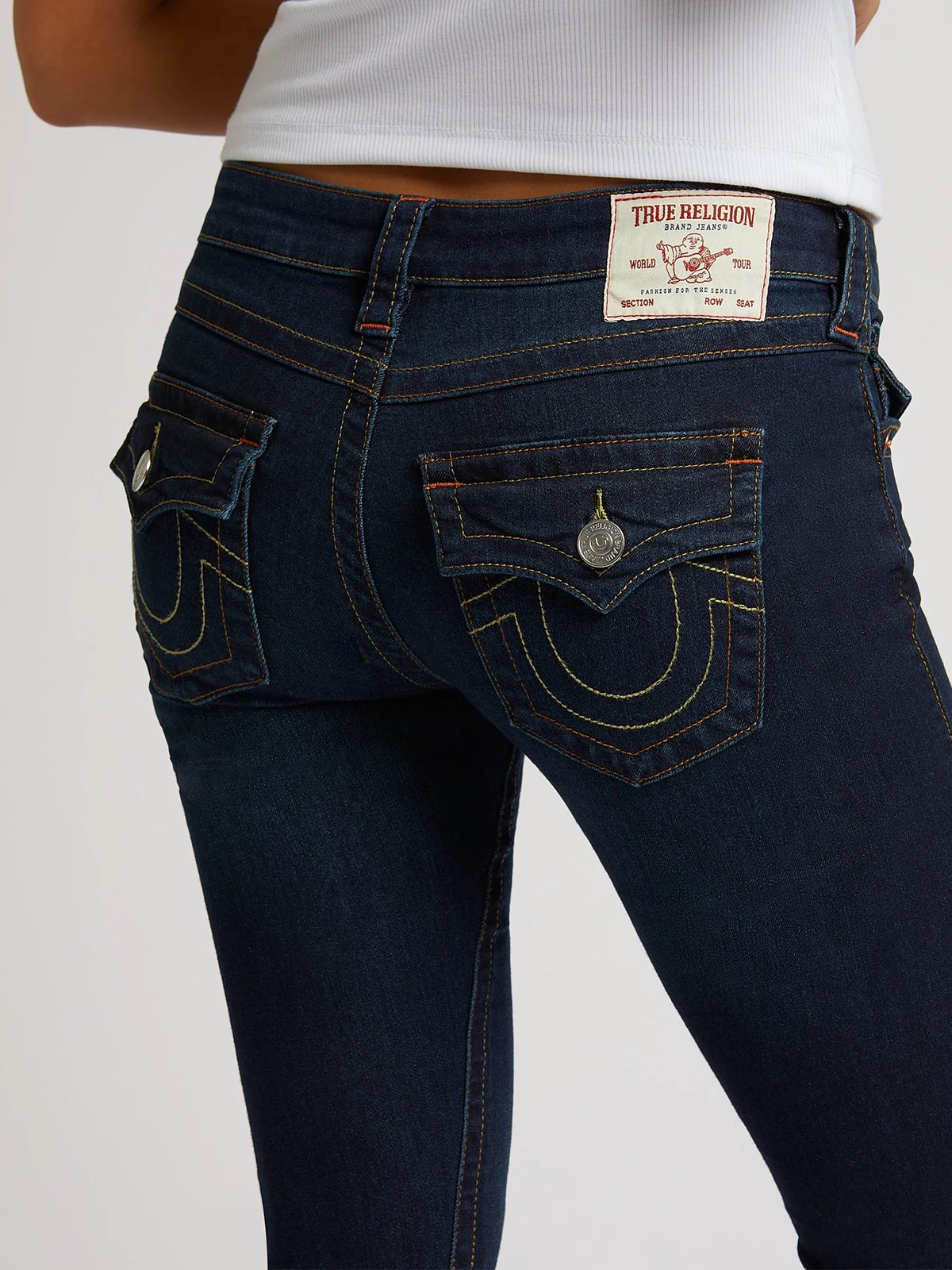 True Religion Joey Low Rise Flare Muddy Waters