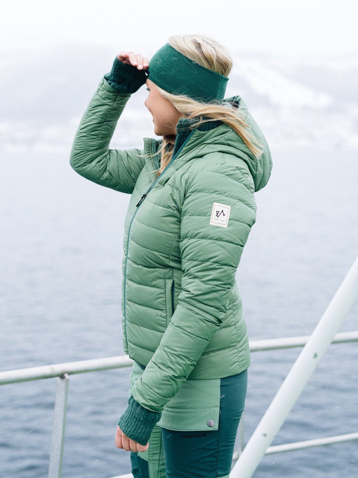 Twentyfour Finse Dunjakke Støvgrønn