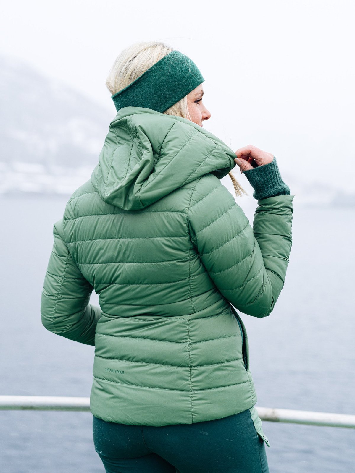 Twentyfour Finse Dunjakke Støvgrønn