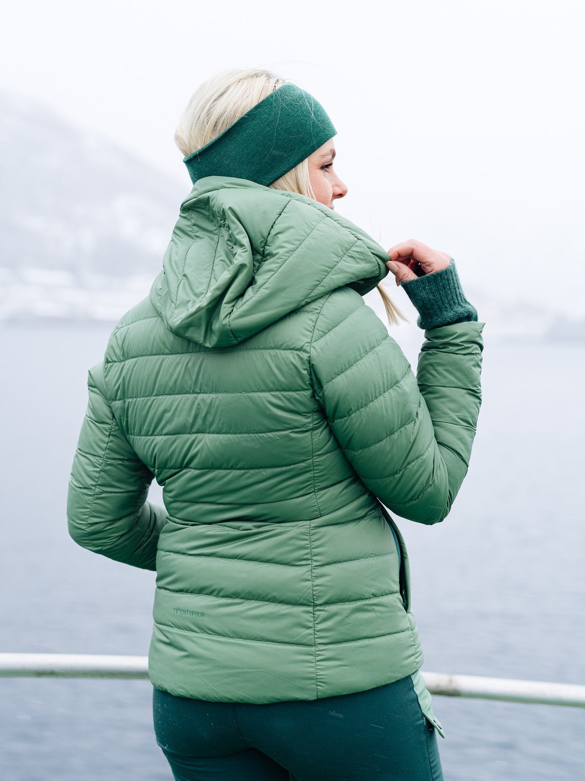 Twentyfour Finse Dunjakke Støvgrønn