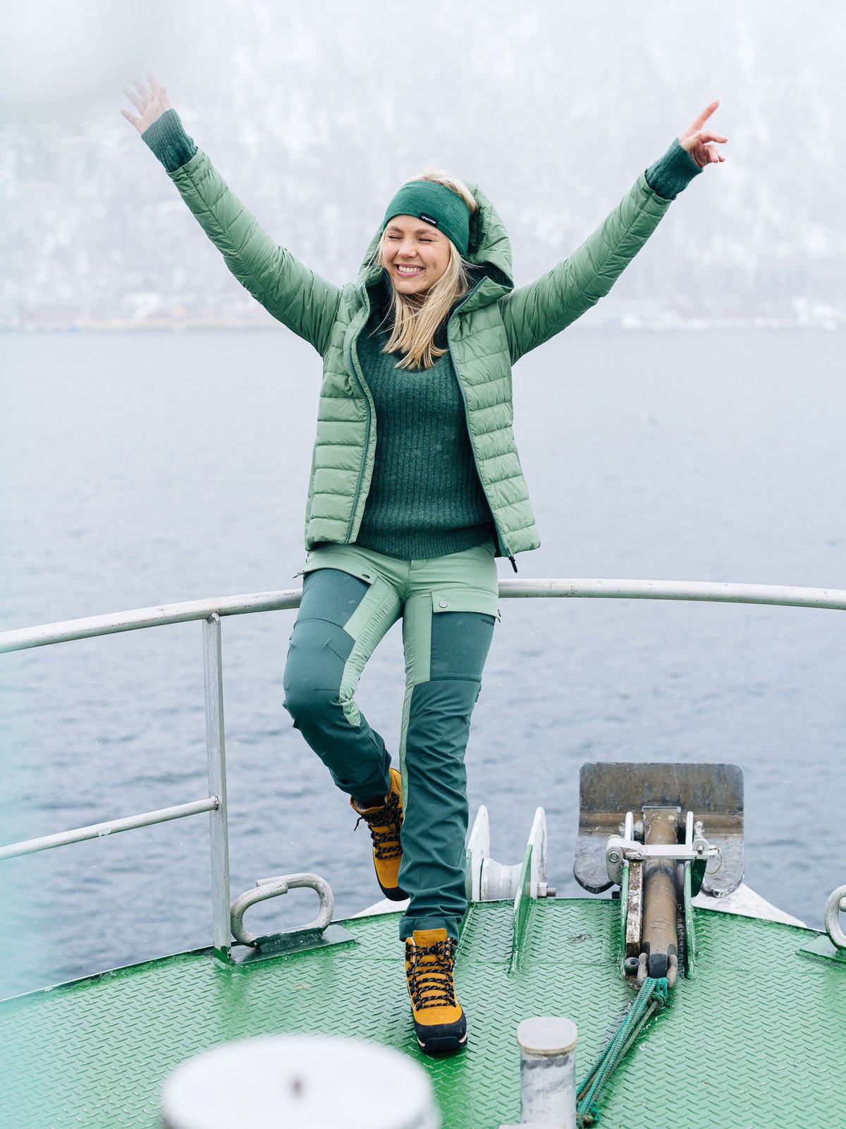 Twentyfour Finse Dunjakke Støvgrønn