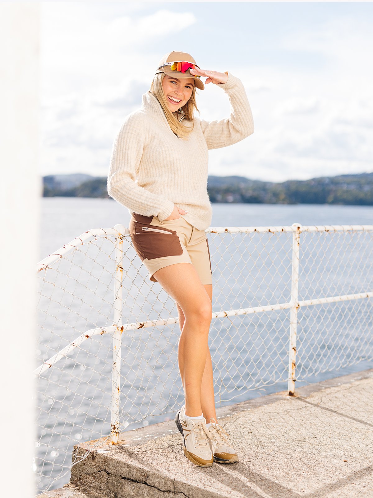 Twentyfour 1222 Half Zip Genser Beige Melange