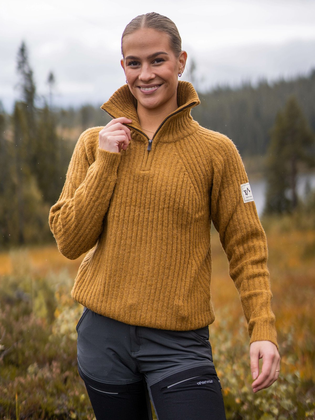 Twentyfour 1222 Half Zip Genser Kamel