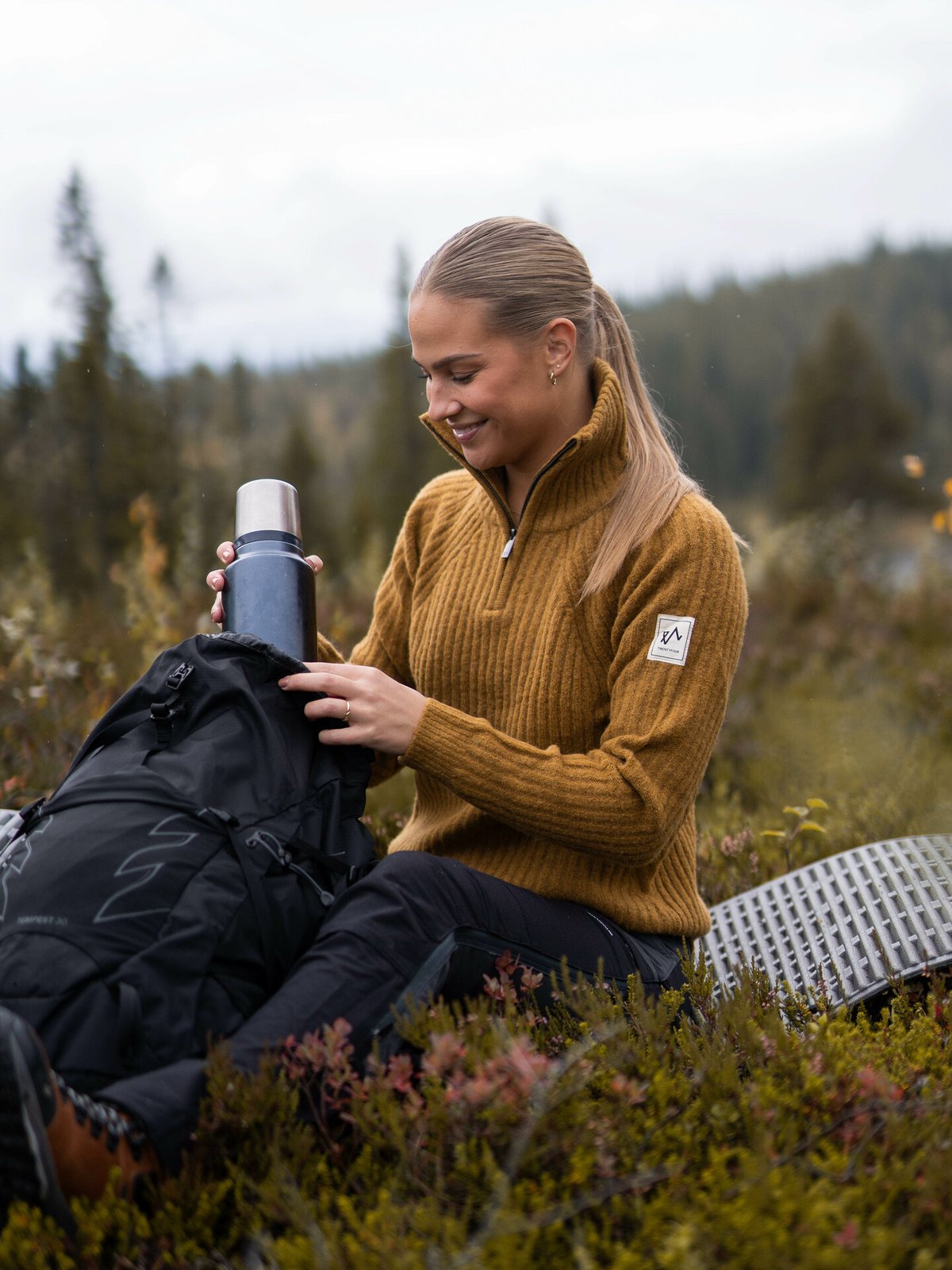 Twentyfour 1222 Half Zip Genser Kamel