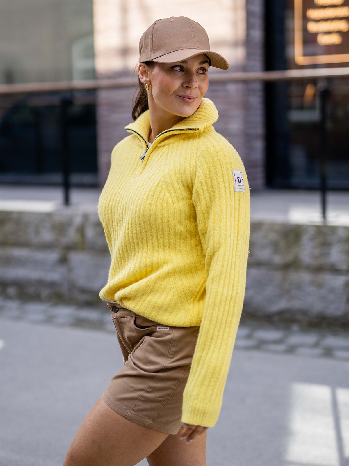 Twentyfour 1222 Half Zip Genser Knallgul