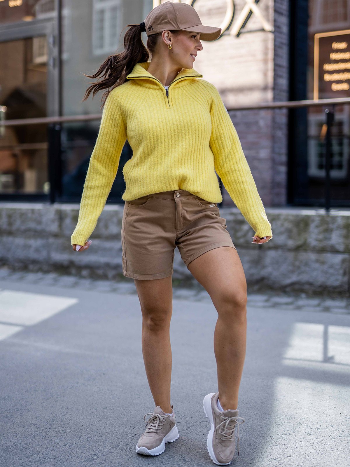 Twentyfour 1222 Half Zip Genser Knallgul