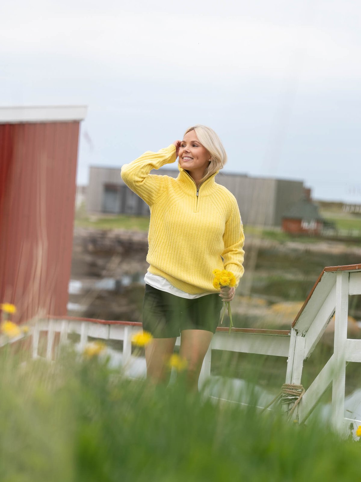 Twentyfour 1222 Half Zip Genser Knallgul