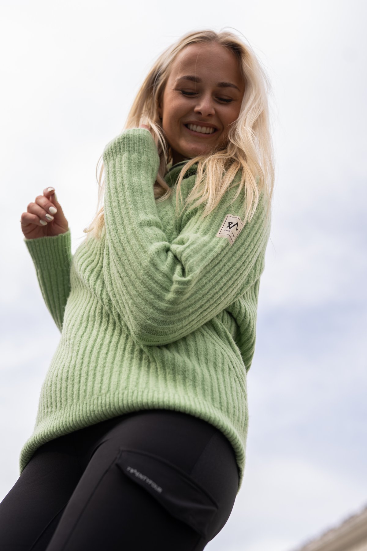 Twentyfour 1222 Half Zip Genser Pistasj - Get Inspired Exclusive Collection