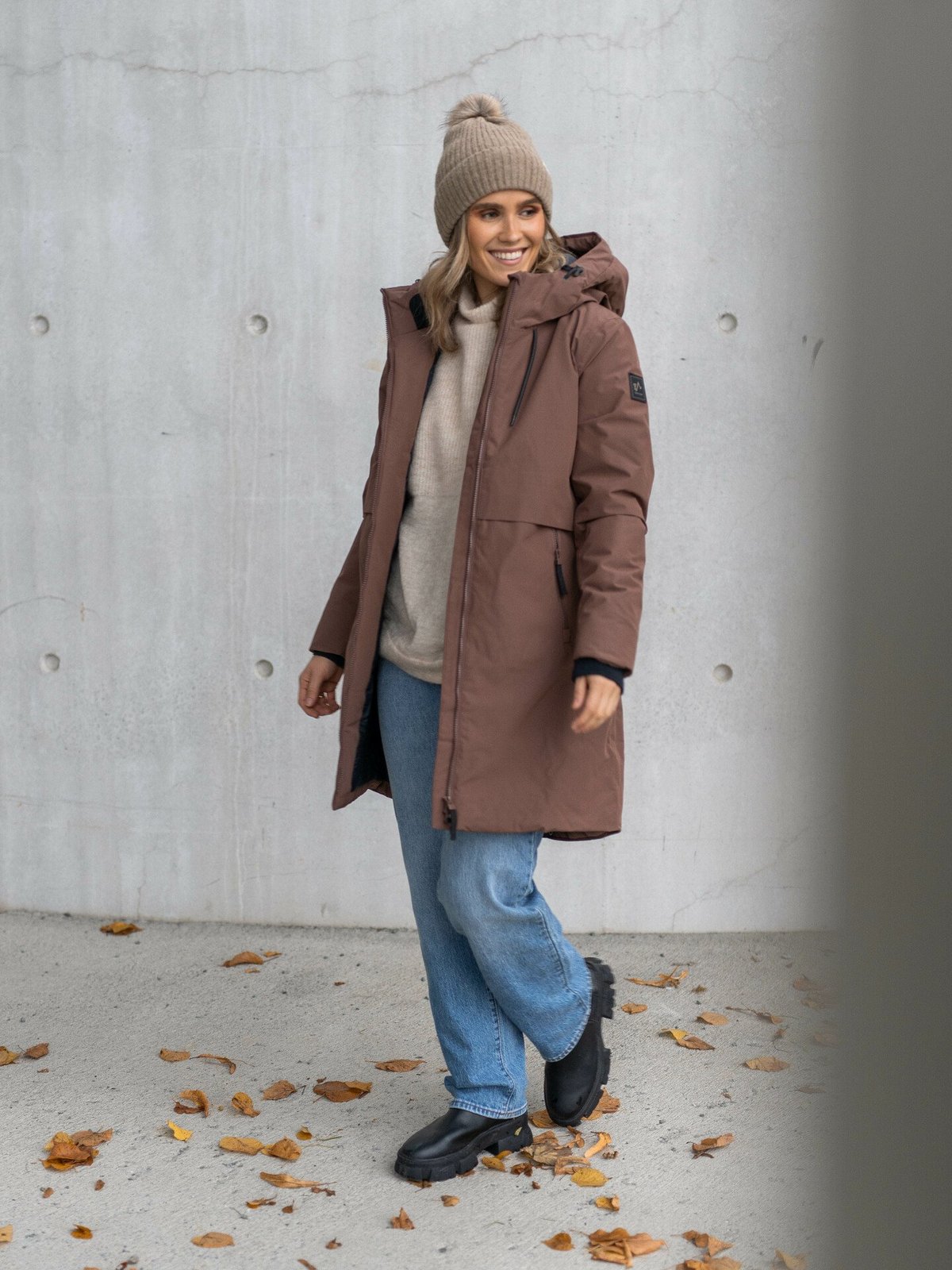 Twentyfour Mellow Vattert Parkas Mokka