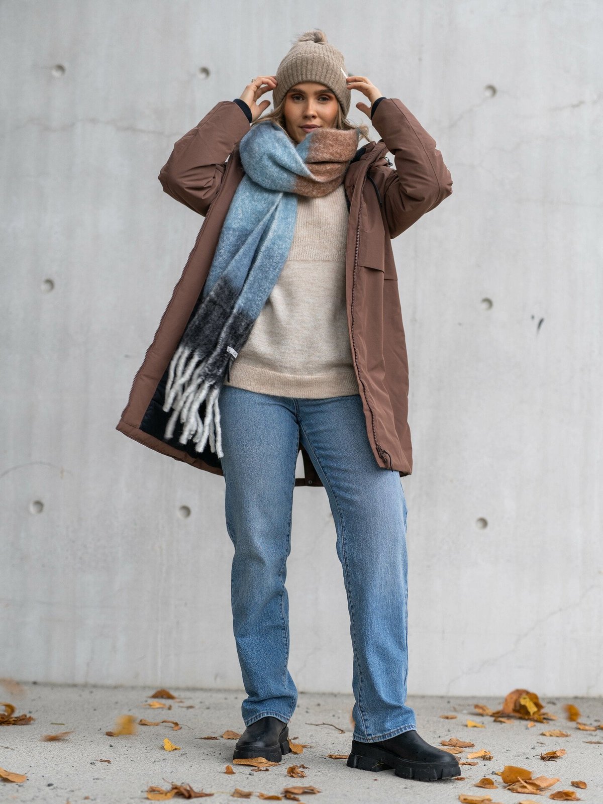 Twentyfour Mellow Vattert Parkas Mokka