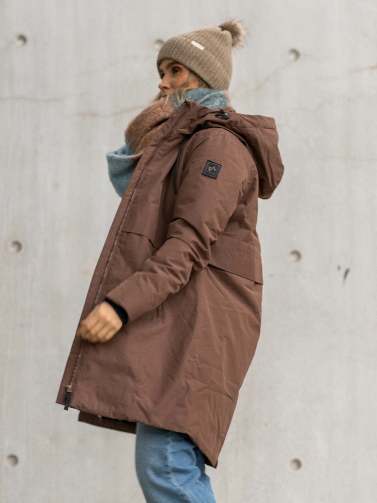 Twentyfour Mellow Vattert Parkas Mokka
