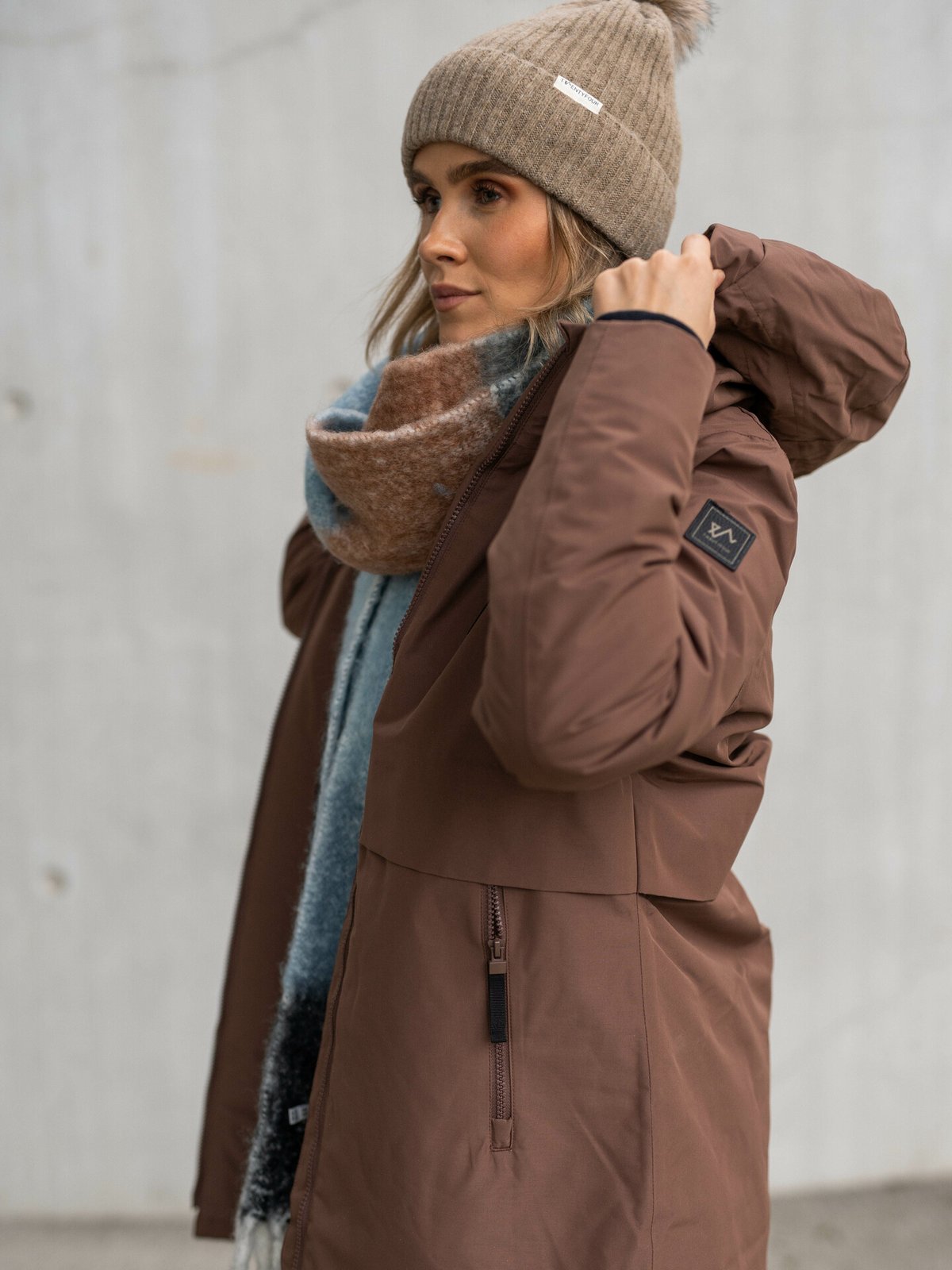 Twentyfour Mellow Vattert Parkas Mokka