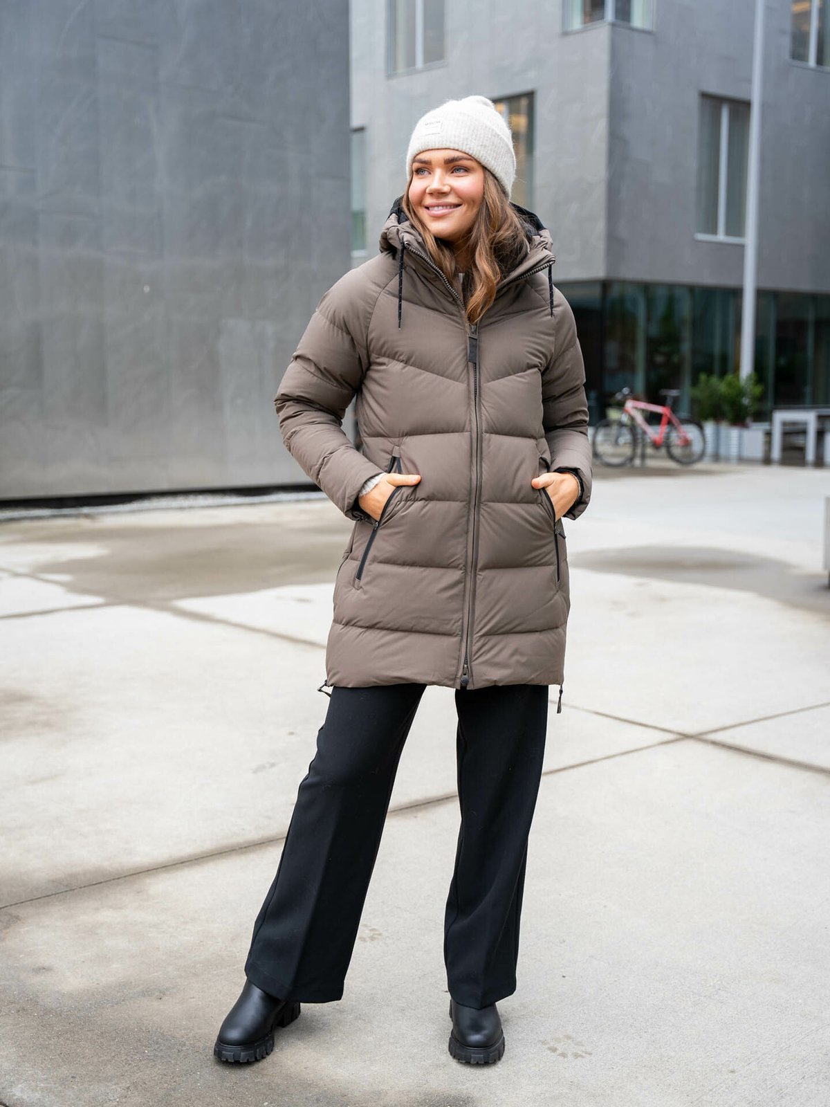 Twentyfour Mellow Lily Dunparkas Armygrønn/ brun