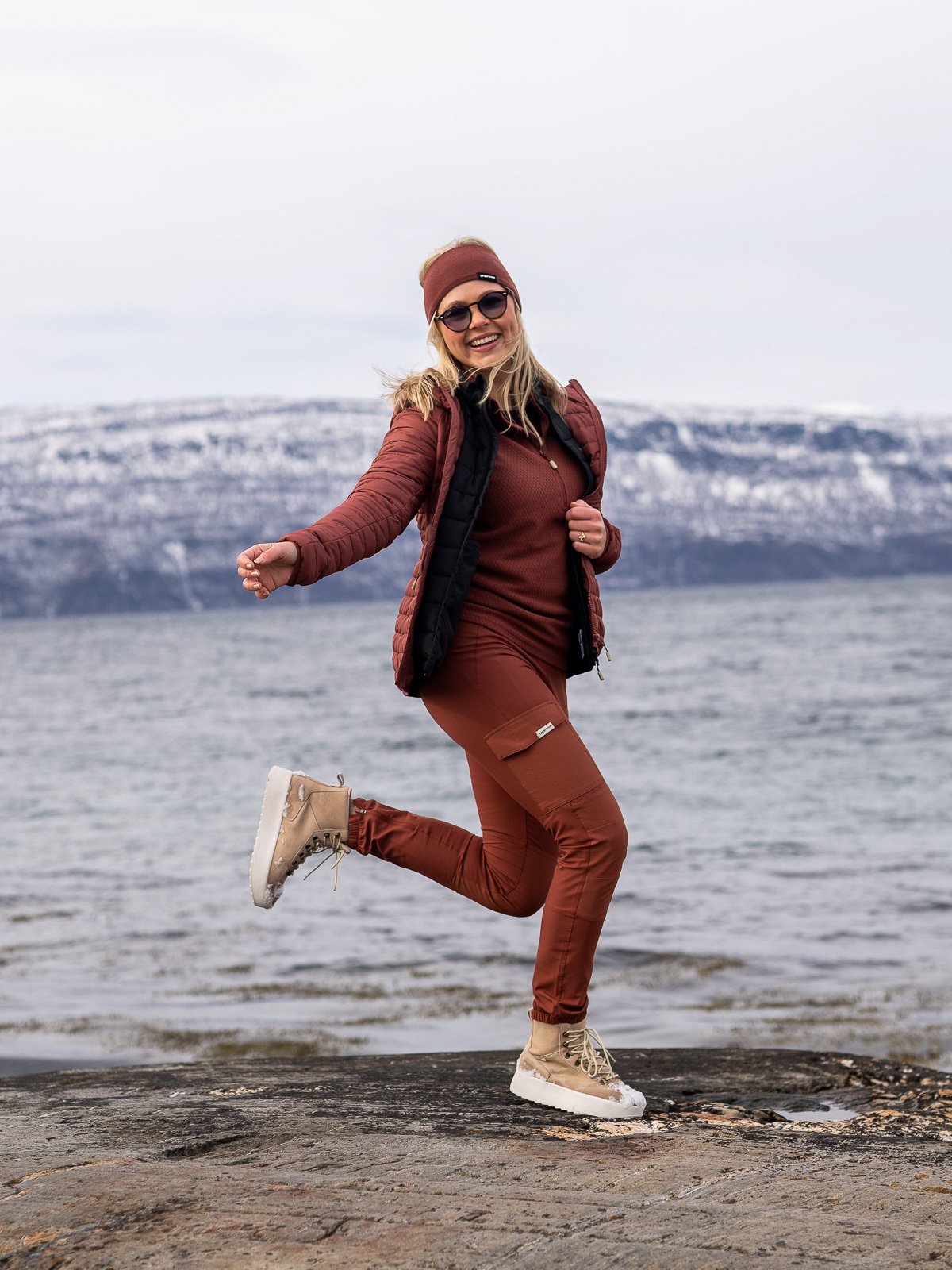 Twentyfour Finse Half Zip Fleece Rustrød/Rødbrun - Get Inspired Exclusive Collection