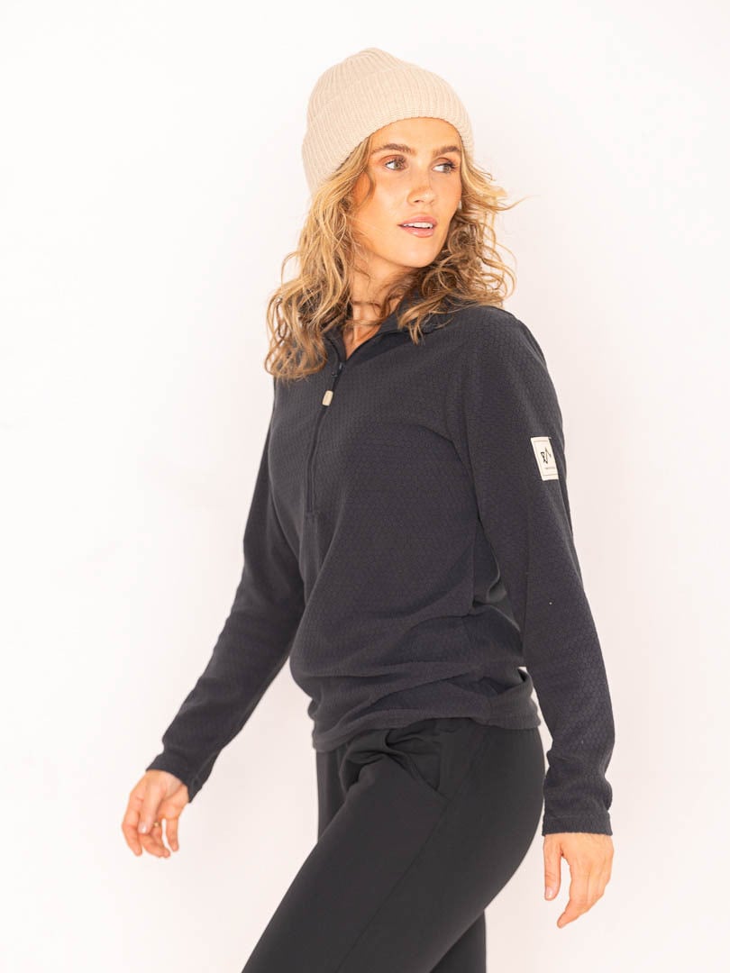 Twentyfour Finse Half Zip Fleece Skyggesort