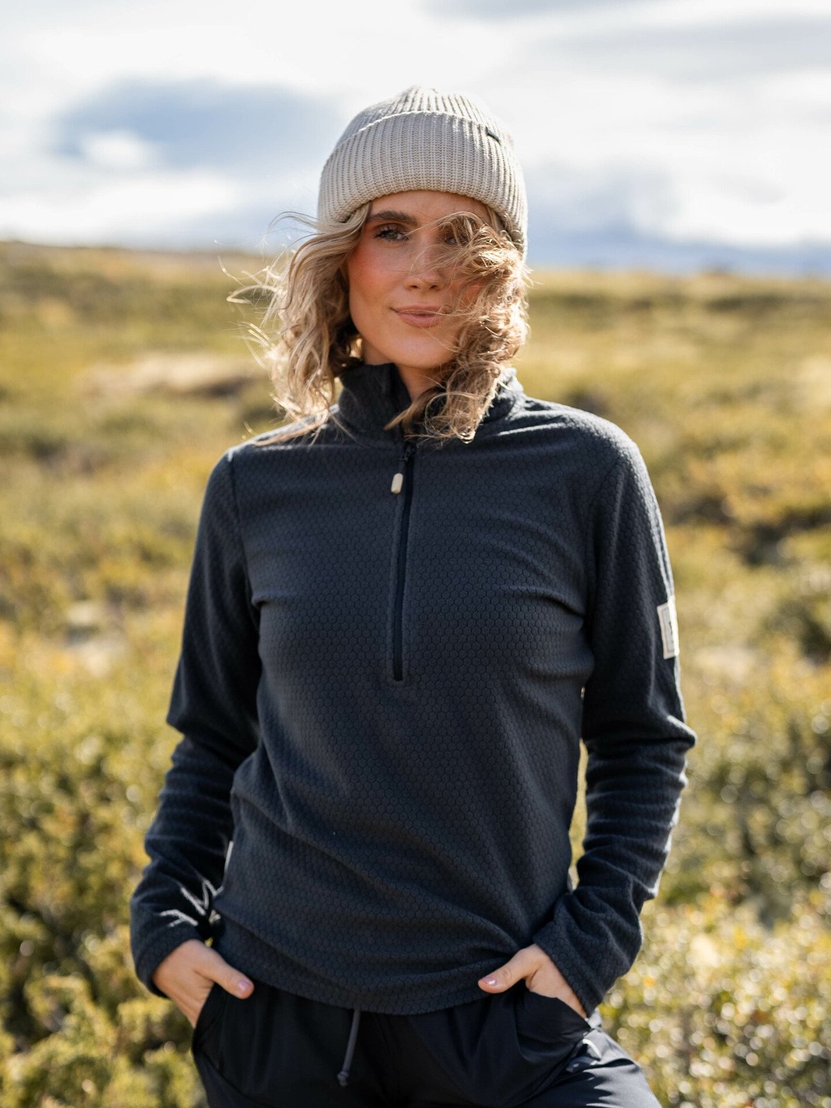 Twentyfour Finse Half Zip Fleece Skyggesort