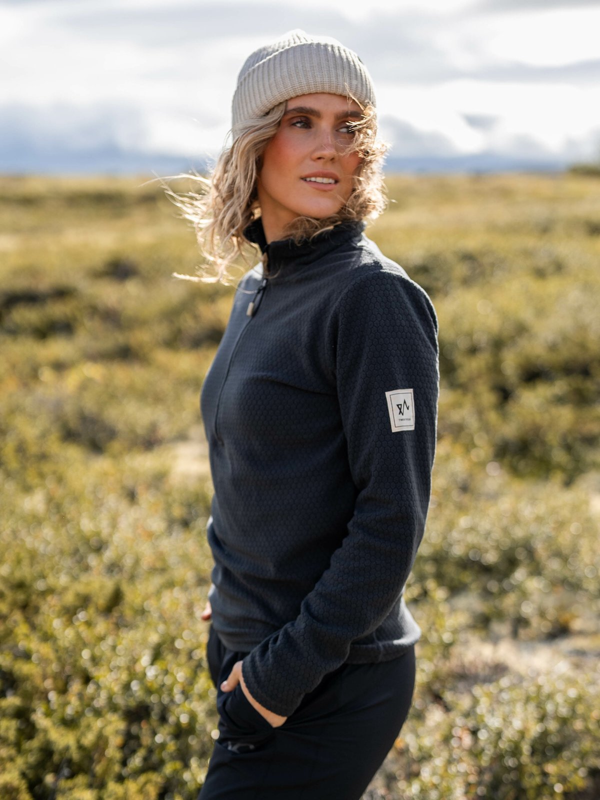 Twentyfour Finse Half Zip Fleece Skyggesort