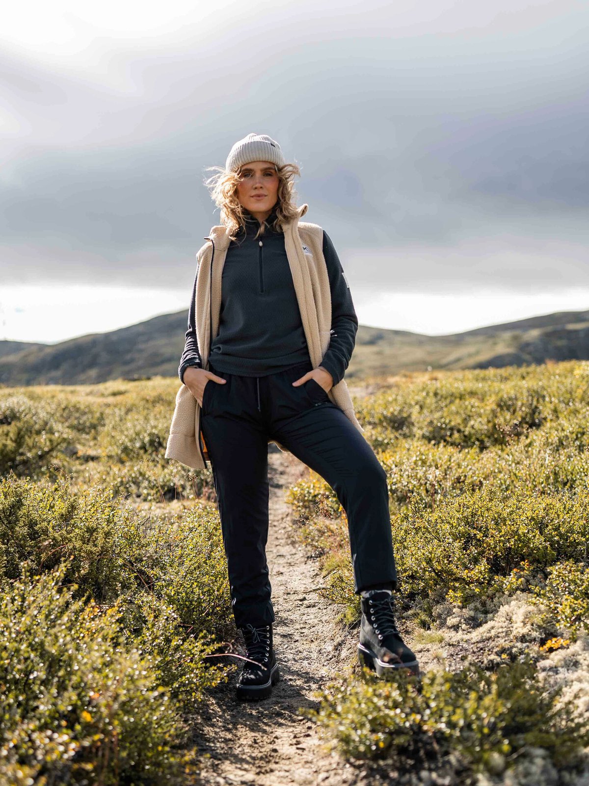 Twentyfour Finse Half Zip Fleece Skyggesort