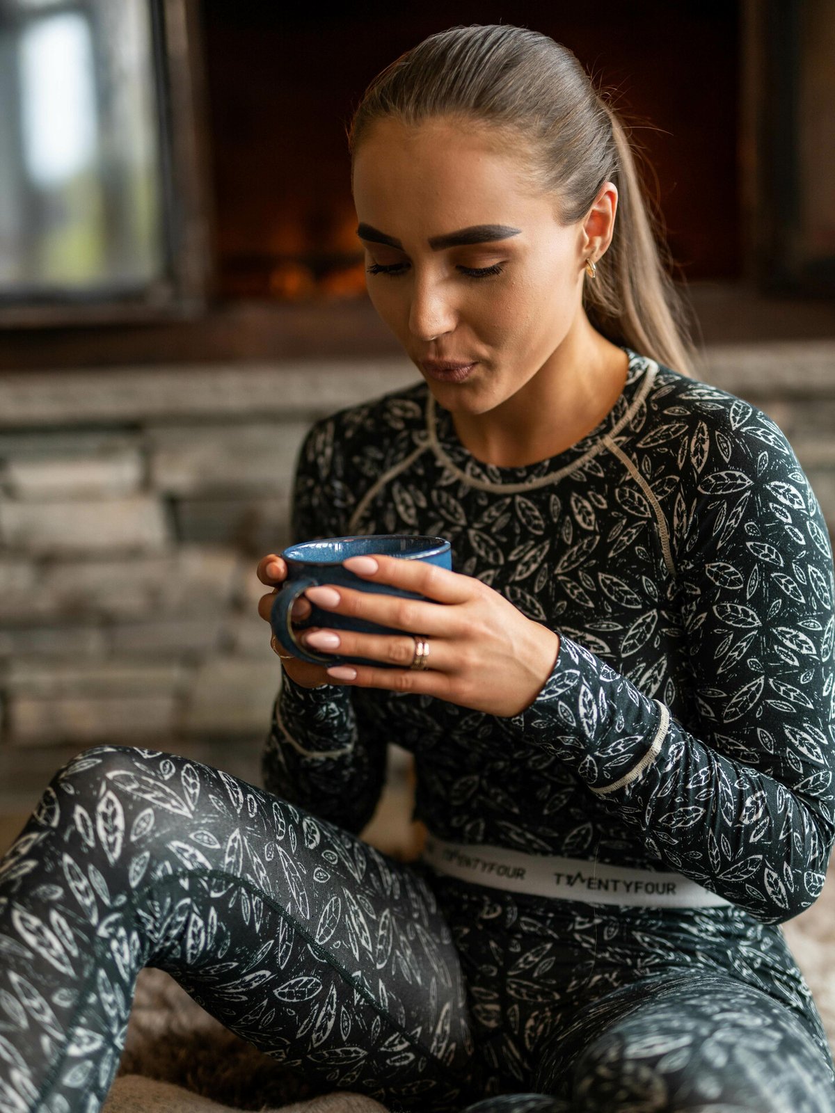 Twentyfour Twentyfour GI Baselayer sett helprint Flaskegrønn