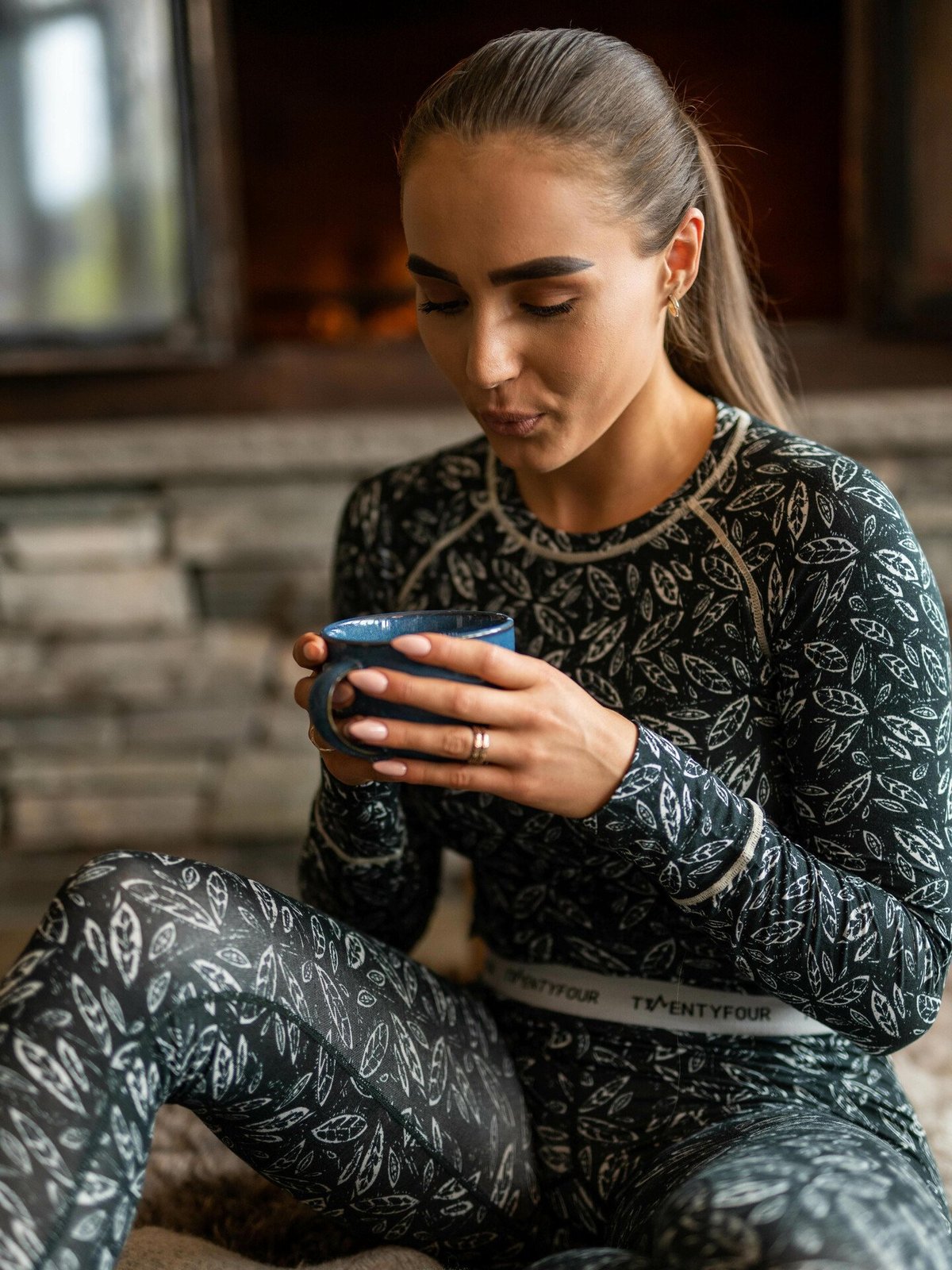 Twentyfour Twentyfour GI Baselayer sett helprint Flaskegrønn