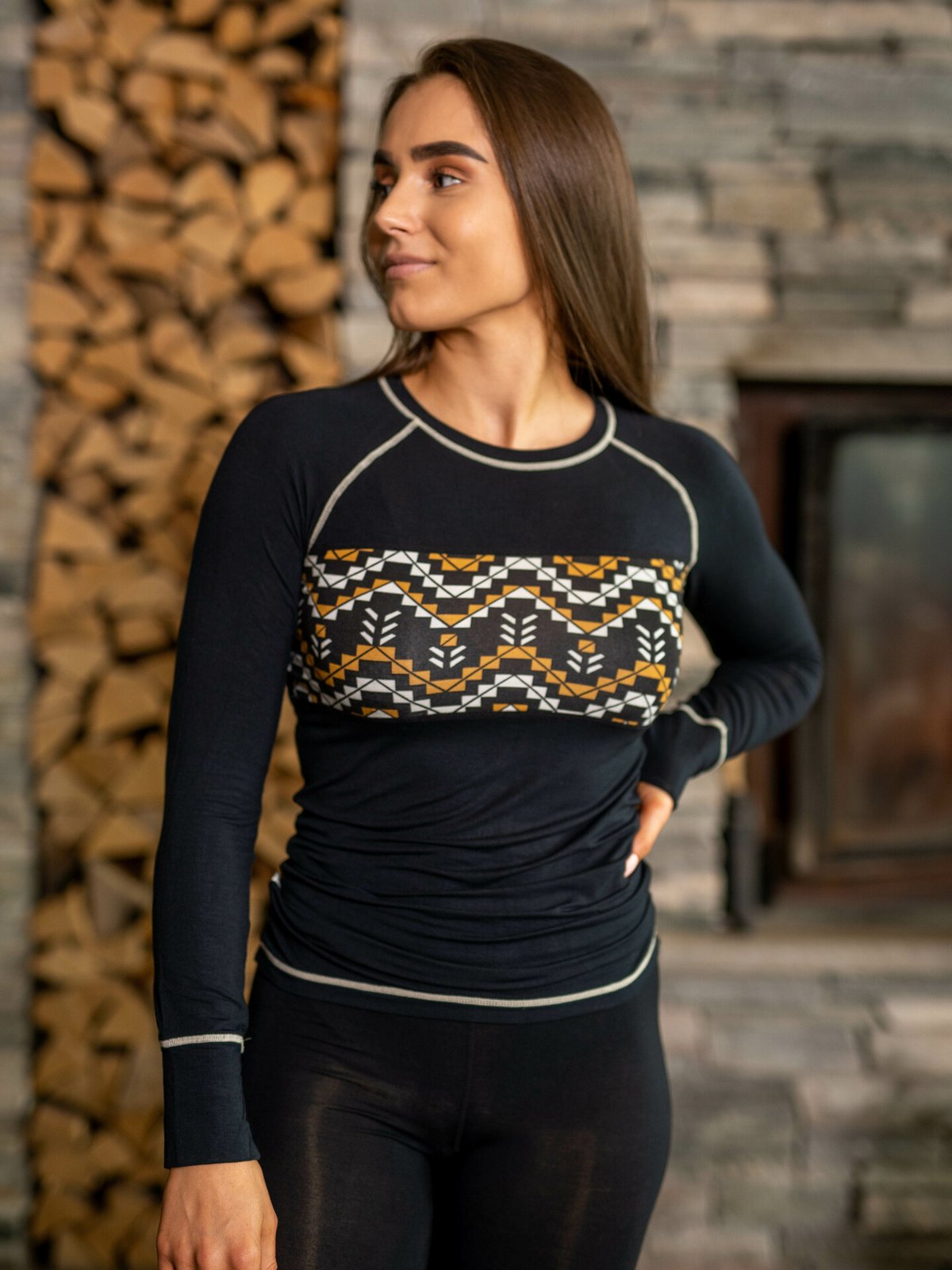 Twentyfour Twentyfour GI Baselayer sett rundstrikk Skyggesort