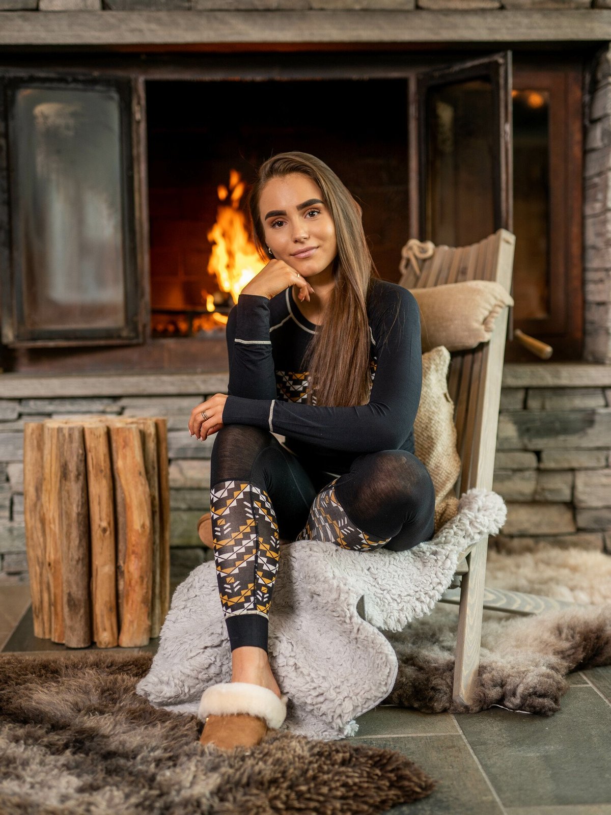 Twentyfour Twentyfour GI Baselayer sett rundstrikk Skyggesort