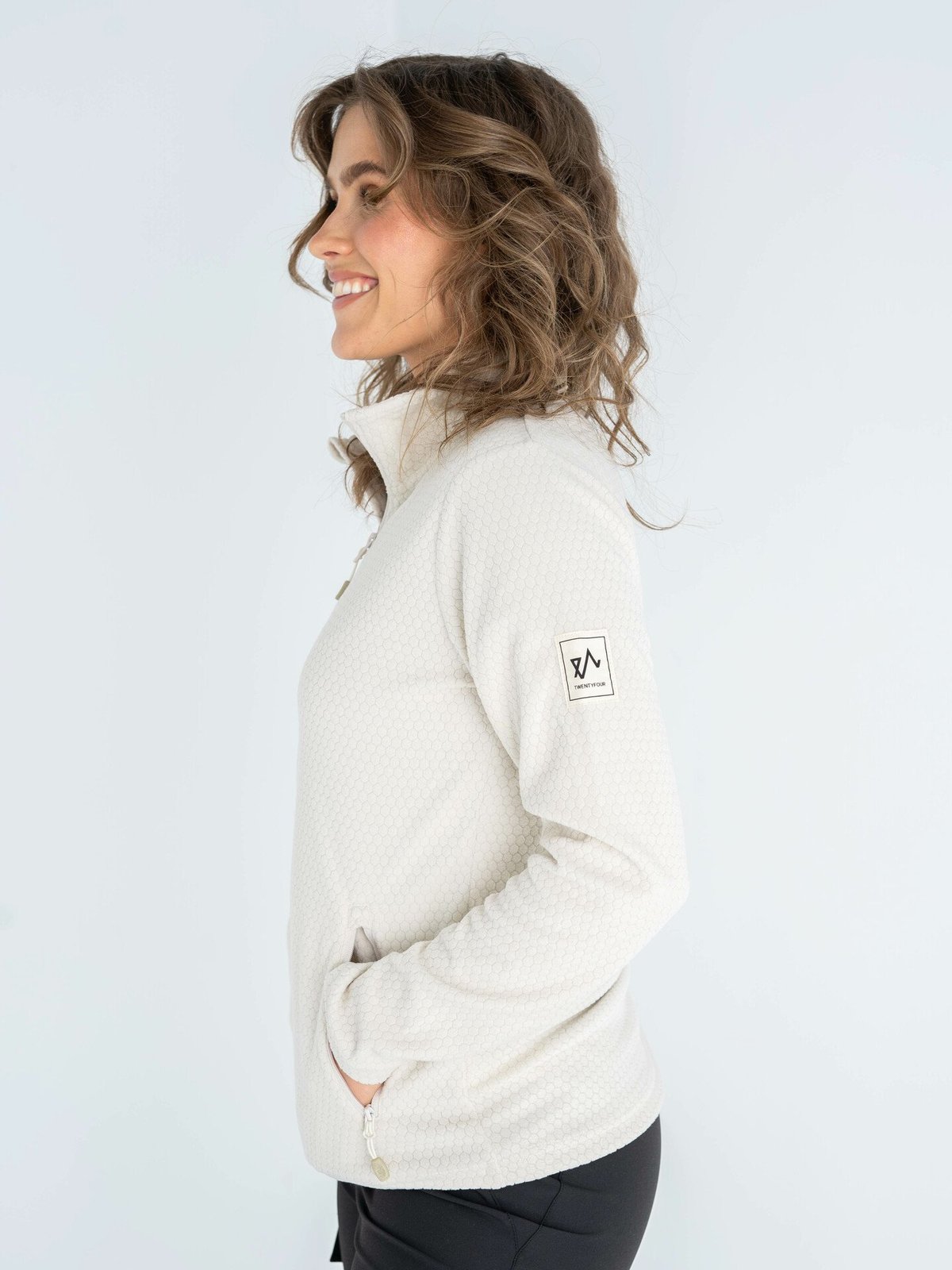 Twentyfour Finse Full Zip Fleece Krem