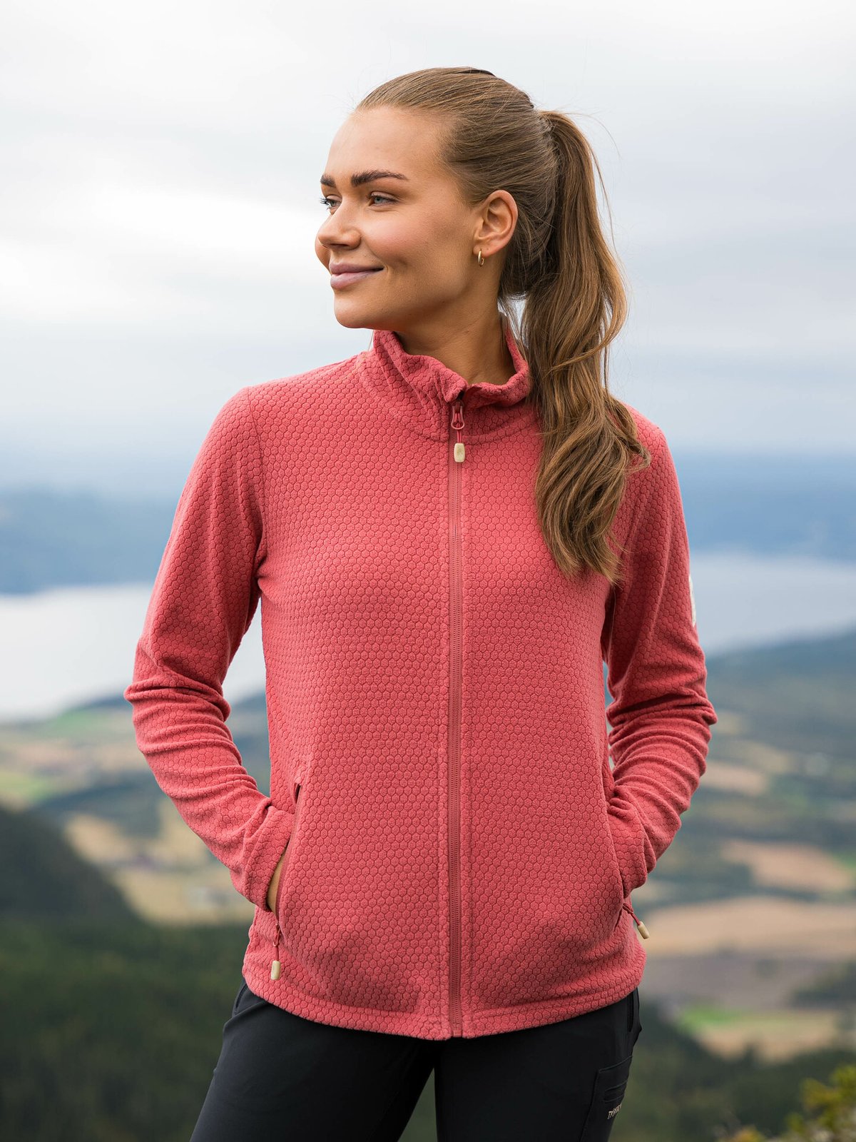 Twentyfour Finse Full Zip Fleece Støvrød