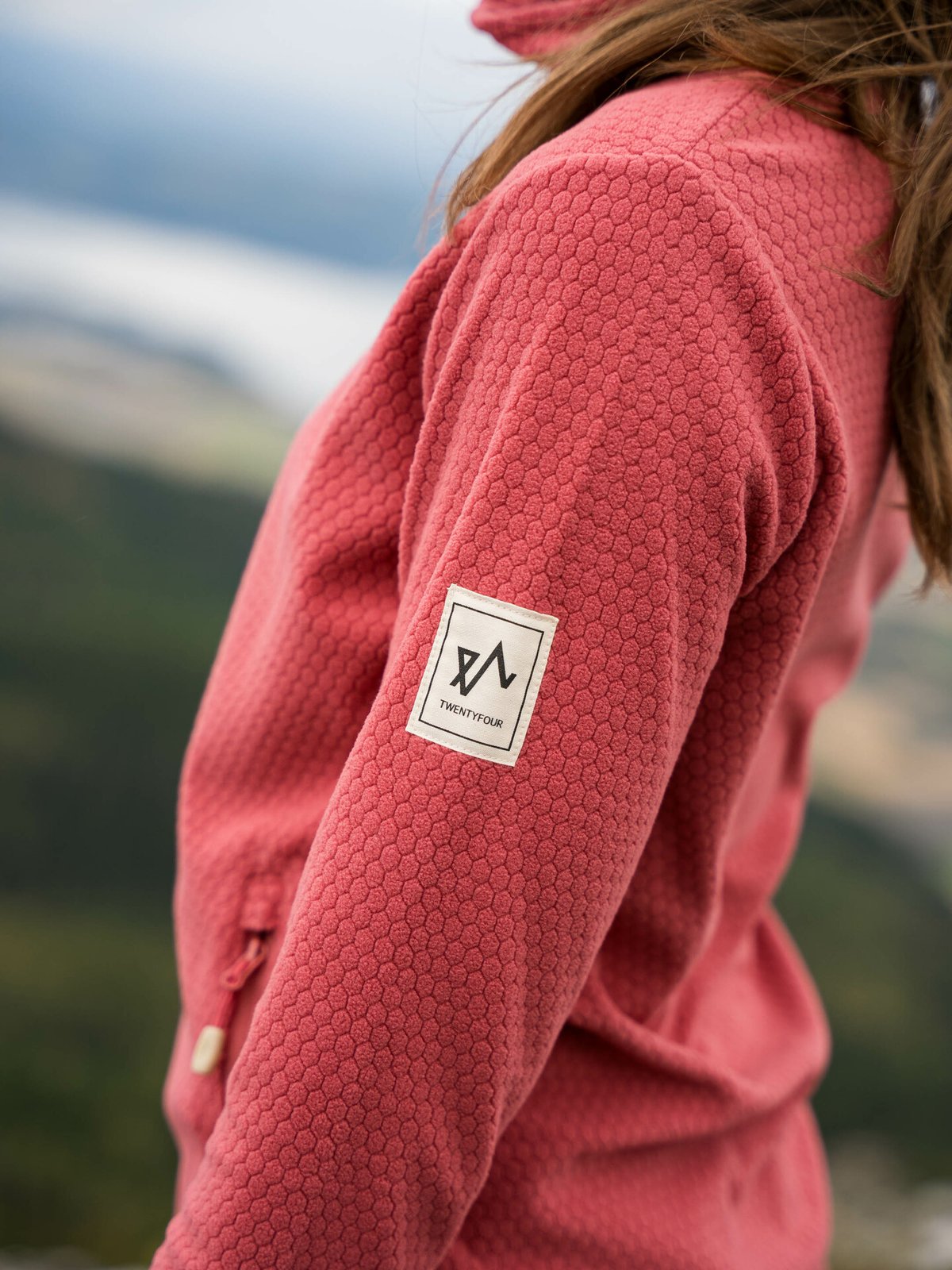 Twentyfour Finse Full Zip Fleece Støvrød