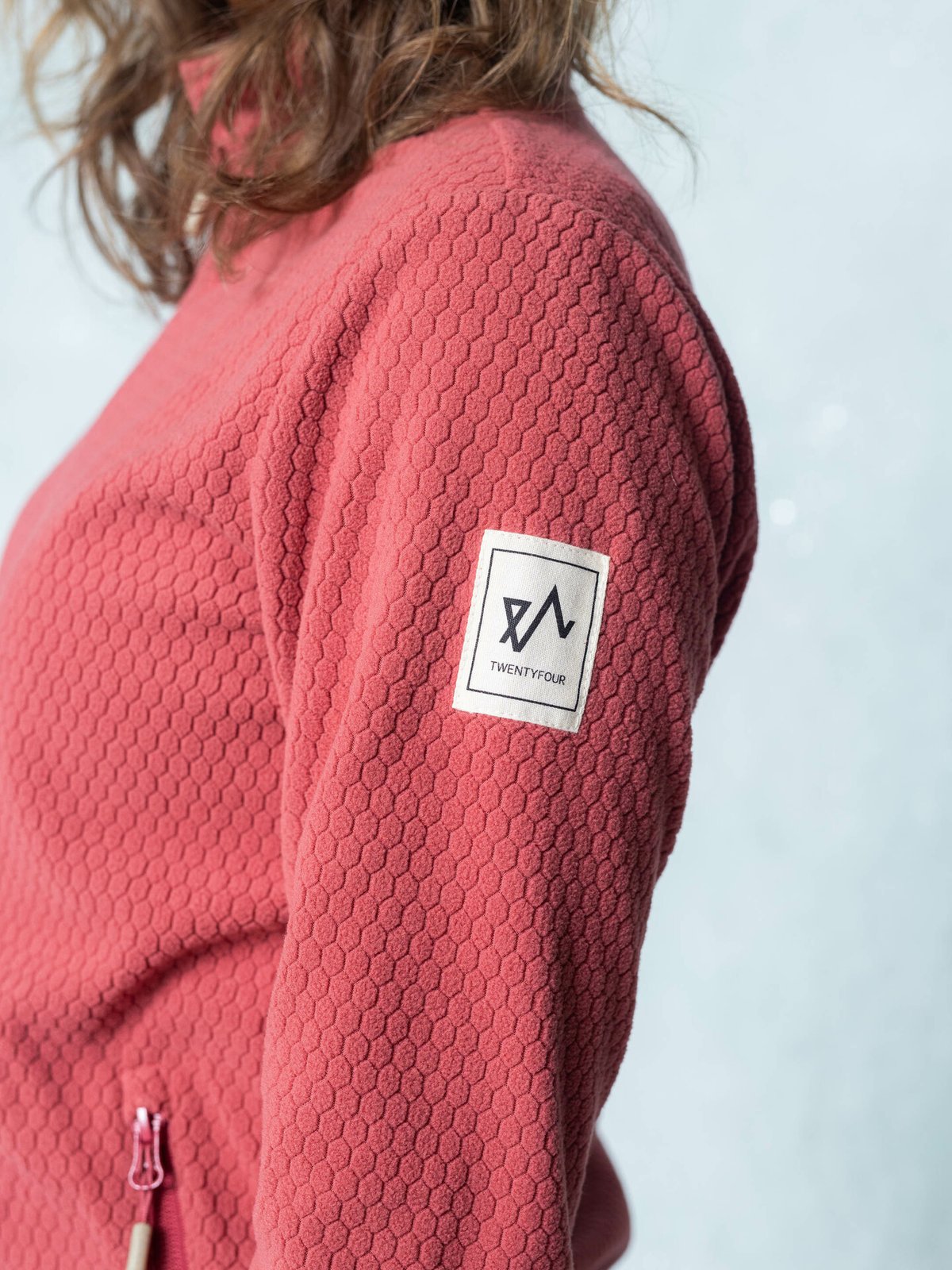 Twentyfour Finse Full Zip Fleece Støvrød