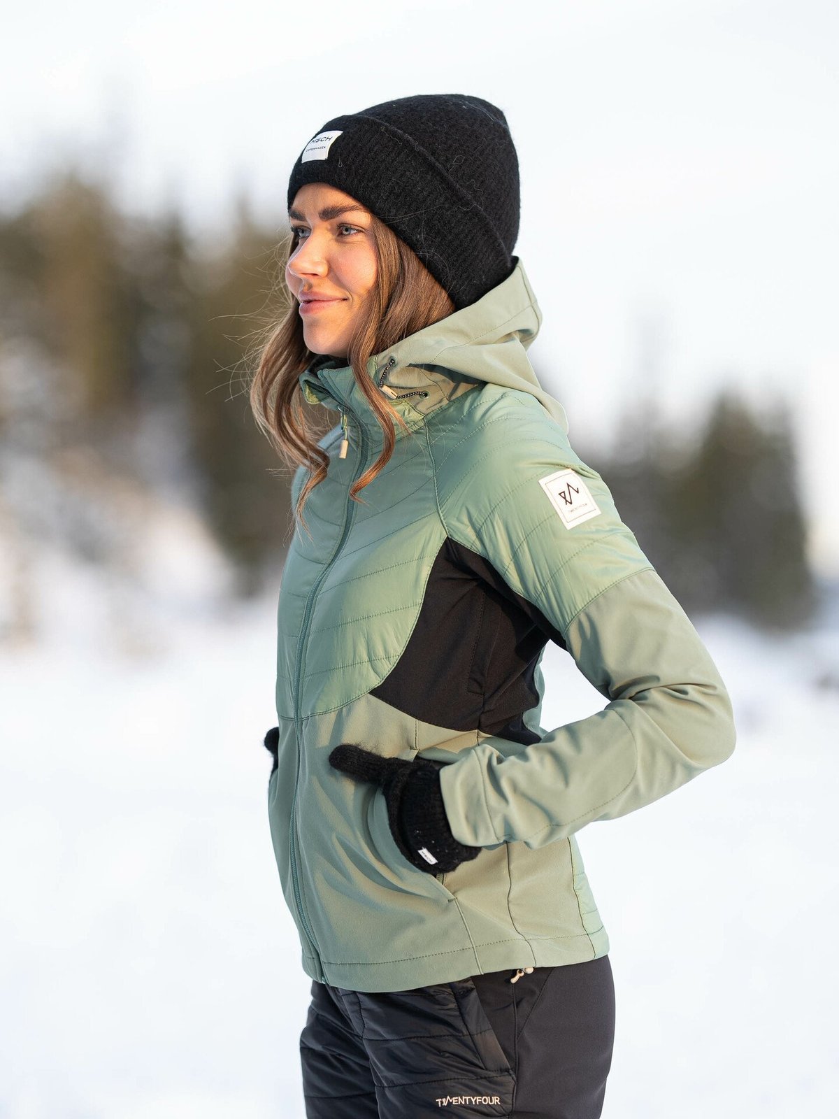 Twentyfour Finse Hybrid Jakke Oliventre