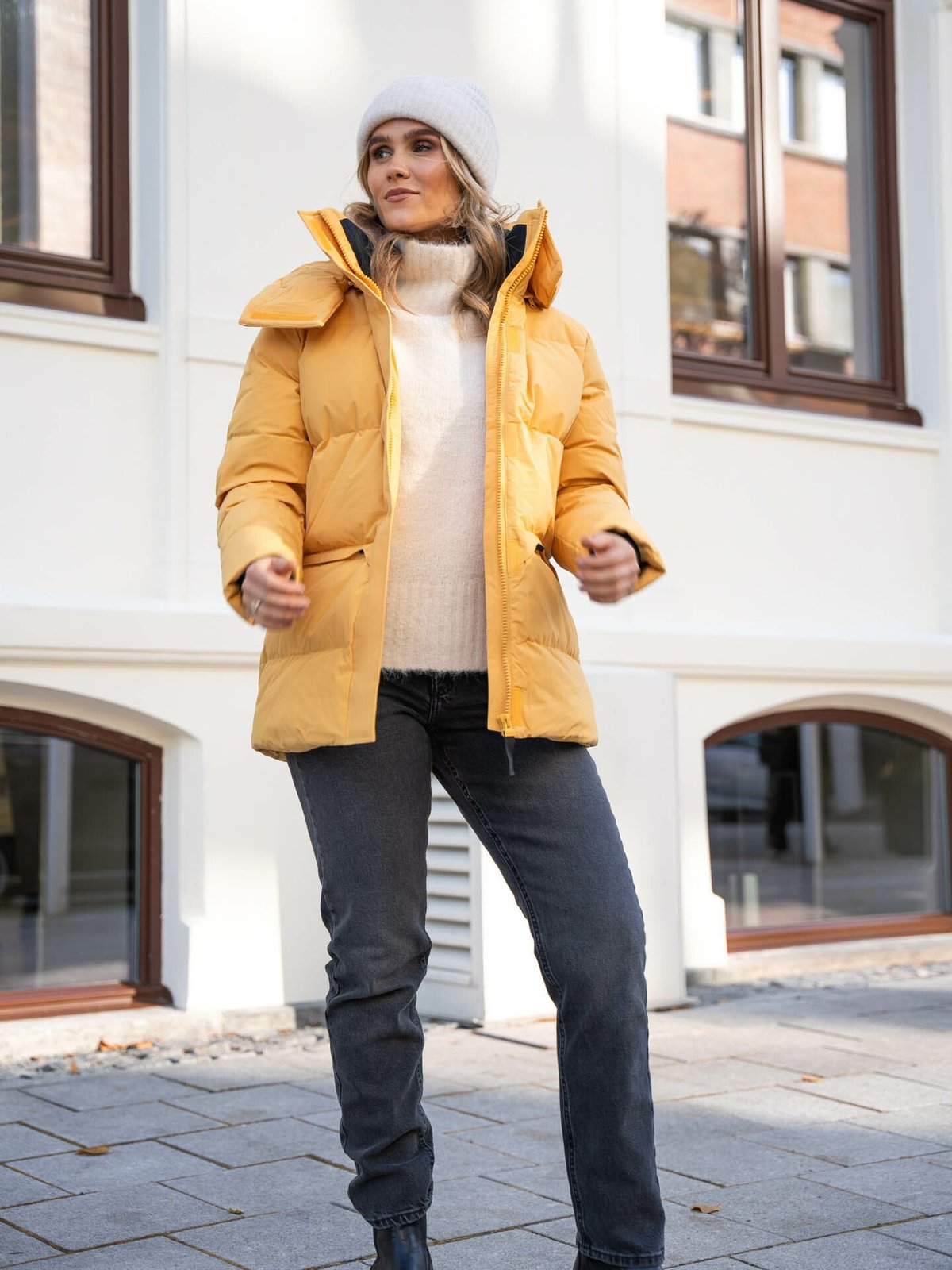 Twentyfour Finse Una Dunjakke Støvgul