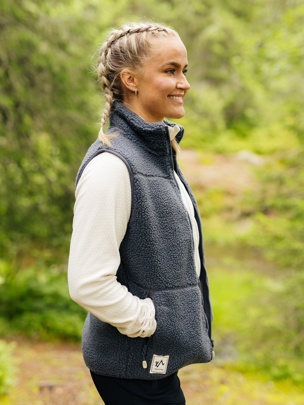 Twentyfour Finse Pile Vest Mørk Marine