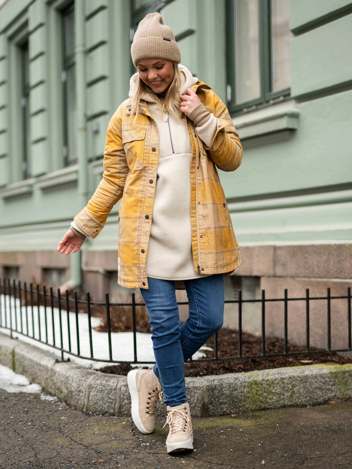 Twentyfour Finse Flannel Jakke Støvgul