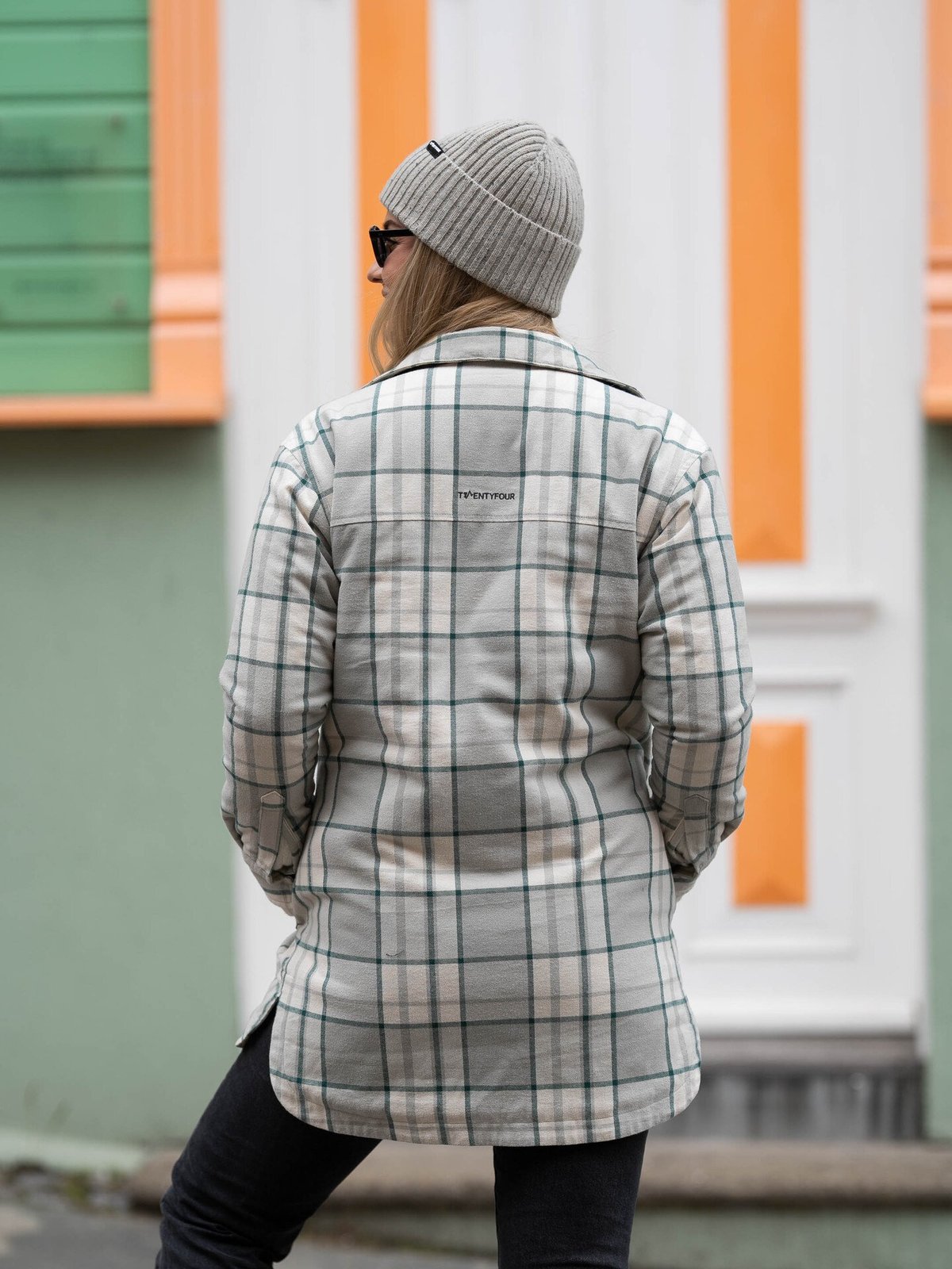 Twentyfour Finse Flannel Jakke Varm Grå