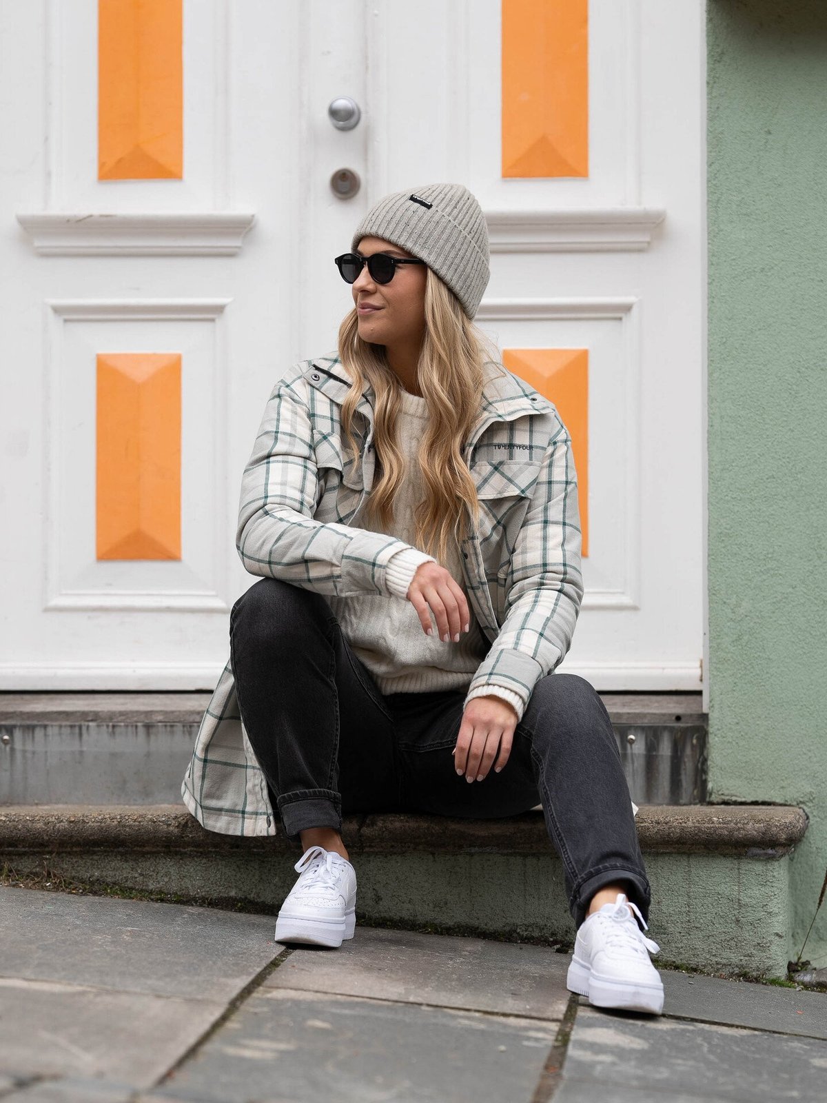 Twentyfour Finse Flannel Jakke Varm Grå