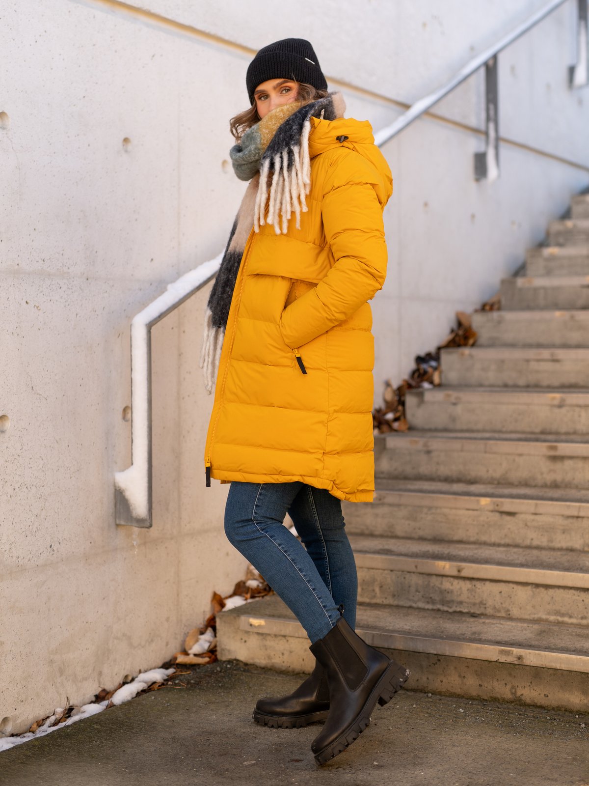 Twentyfour Mellow Fie Dun Parkas Mørk gul