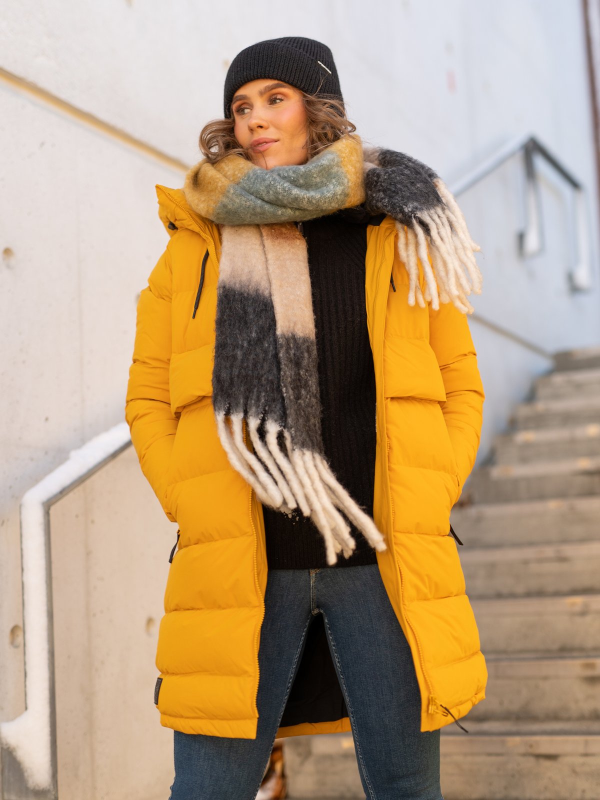 Twentyfour Mellow Fie Dun Parkas Mørk gul