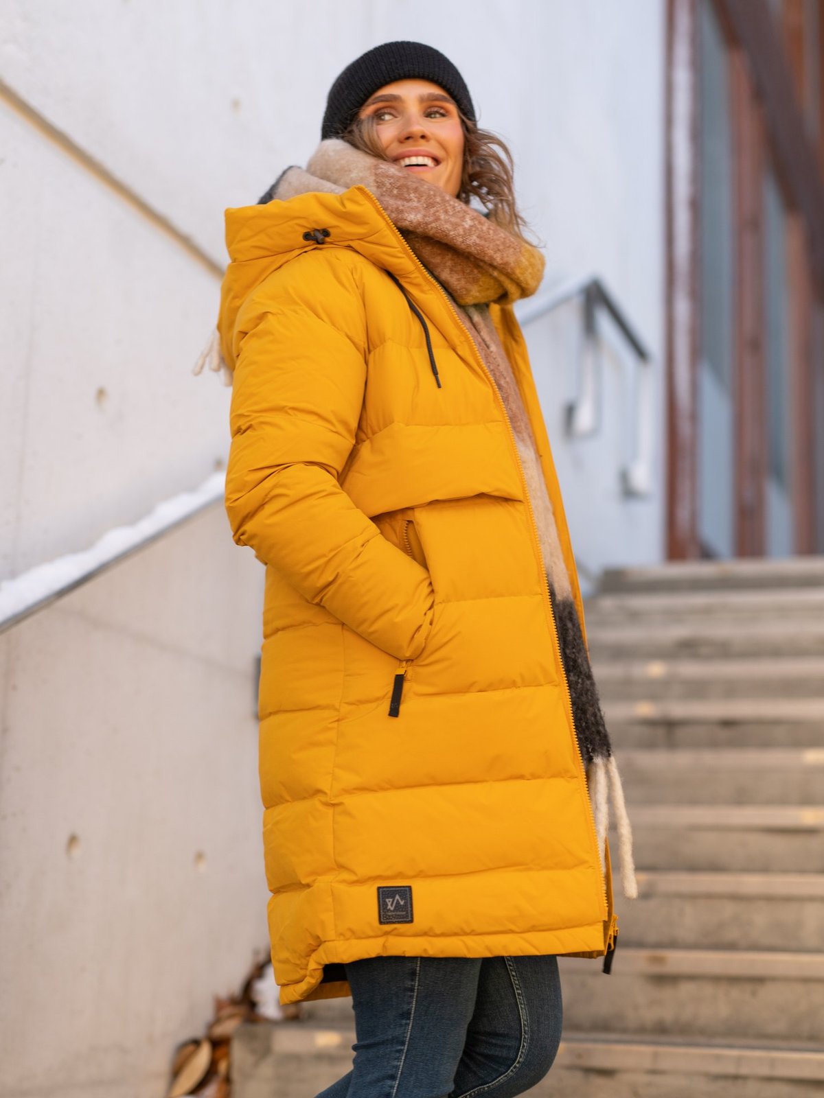 Twentyfour Mellow Fie Dun Parkas Mørk gul