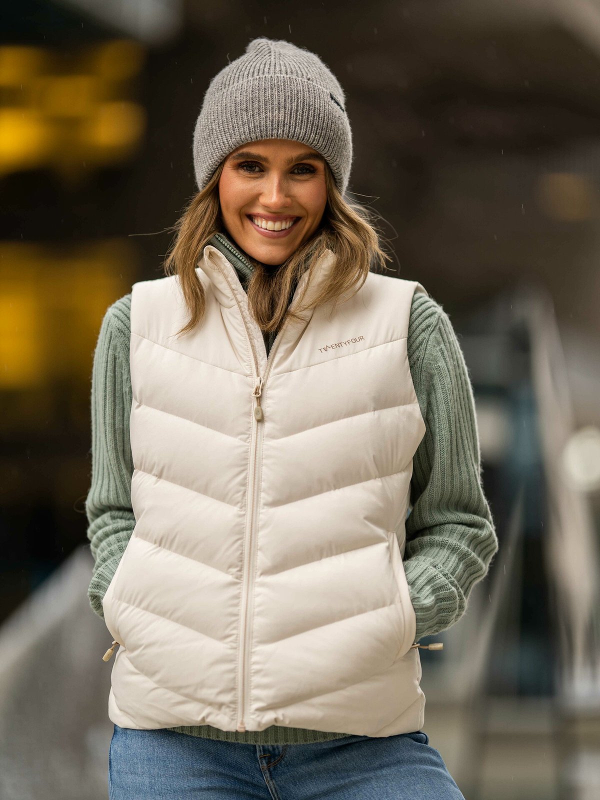 Twentyfour Finse Una Knit Sweater Grågrønn