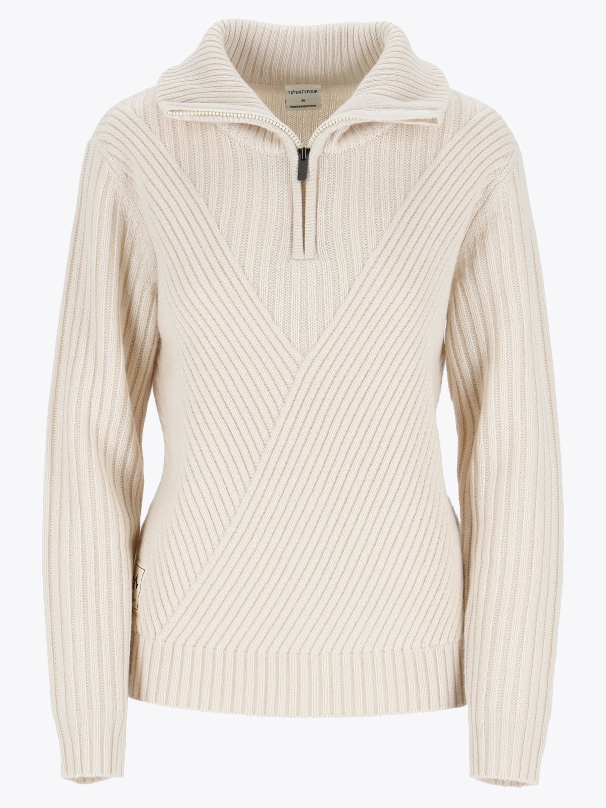 Twentyfour Finse Una Knit Sweater Gråhvit