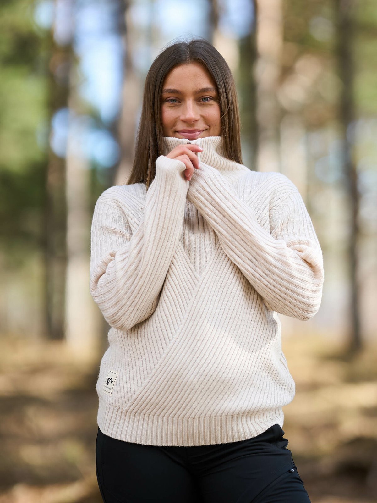 Twentyfour Finse Una Knit Sweater Gråhvit