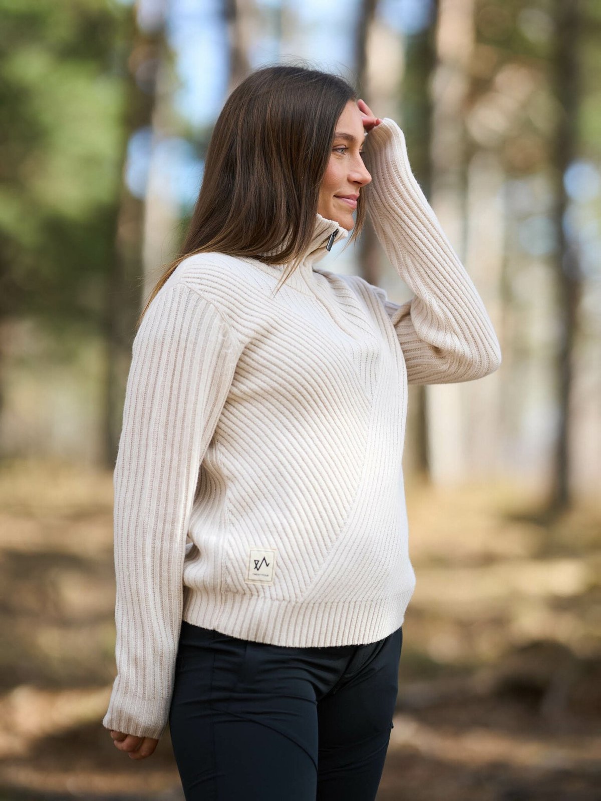 Twentyfour Finse Una Knit Sweater Gråhvit