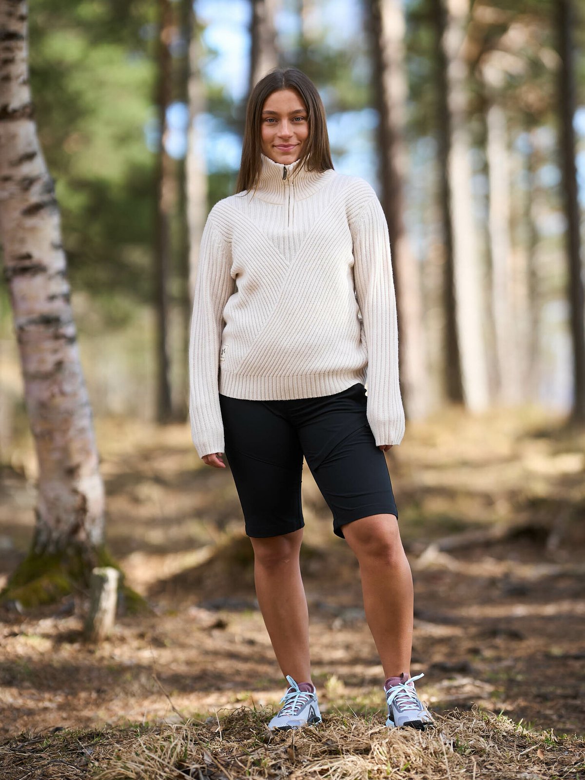 Twentyfour Finse Una Knit Sweater Gråhvit